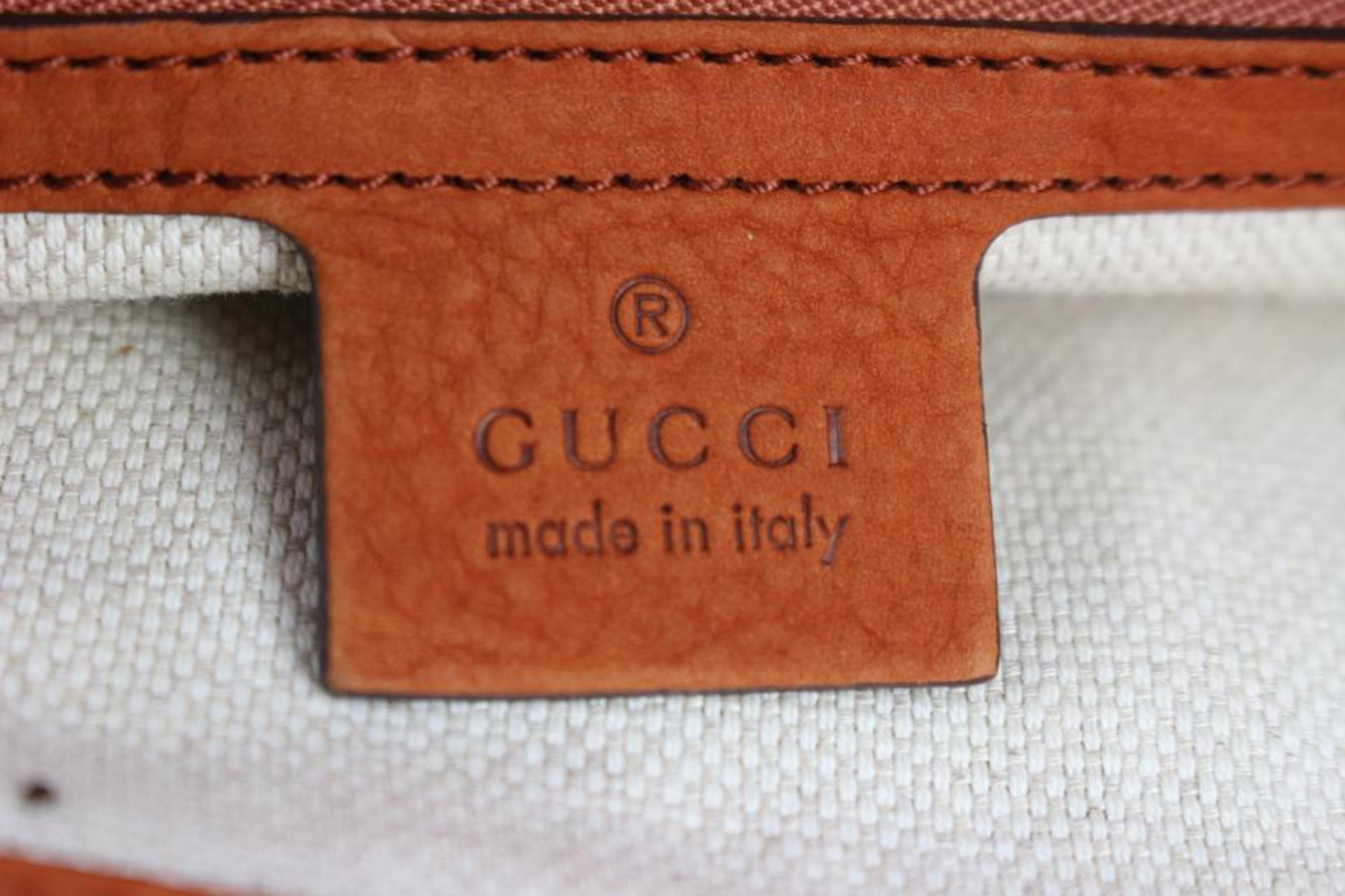Women's Gucci Soho Tassel Burnt Suede Chain Tote 7ge1223 Orange Nubuck Leather Shoulder  For Sale