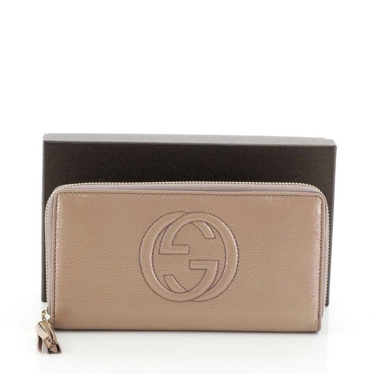 Gucci Soho Zip Around Wallet Leather For Sale at 1stdibs
