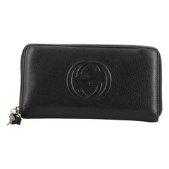 Shop GUCCI Soho Monogram Unisex Plain Leather Long Wallet Small
