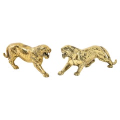 Gucci Solid Brass Tigers, Pair
