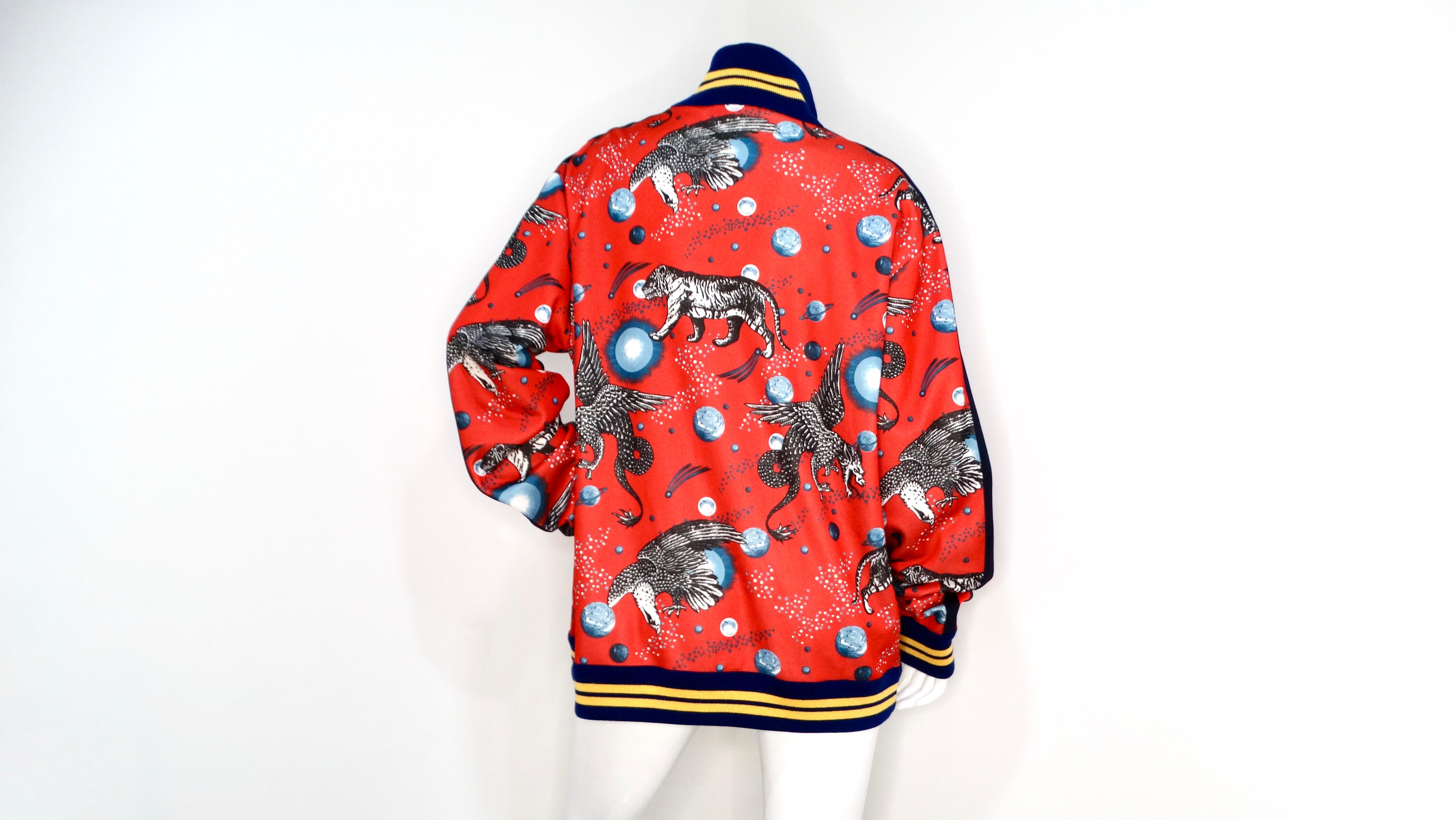 Gucci Space Animals - Giacca da ginnastica con zip rossa in vendita 1