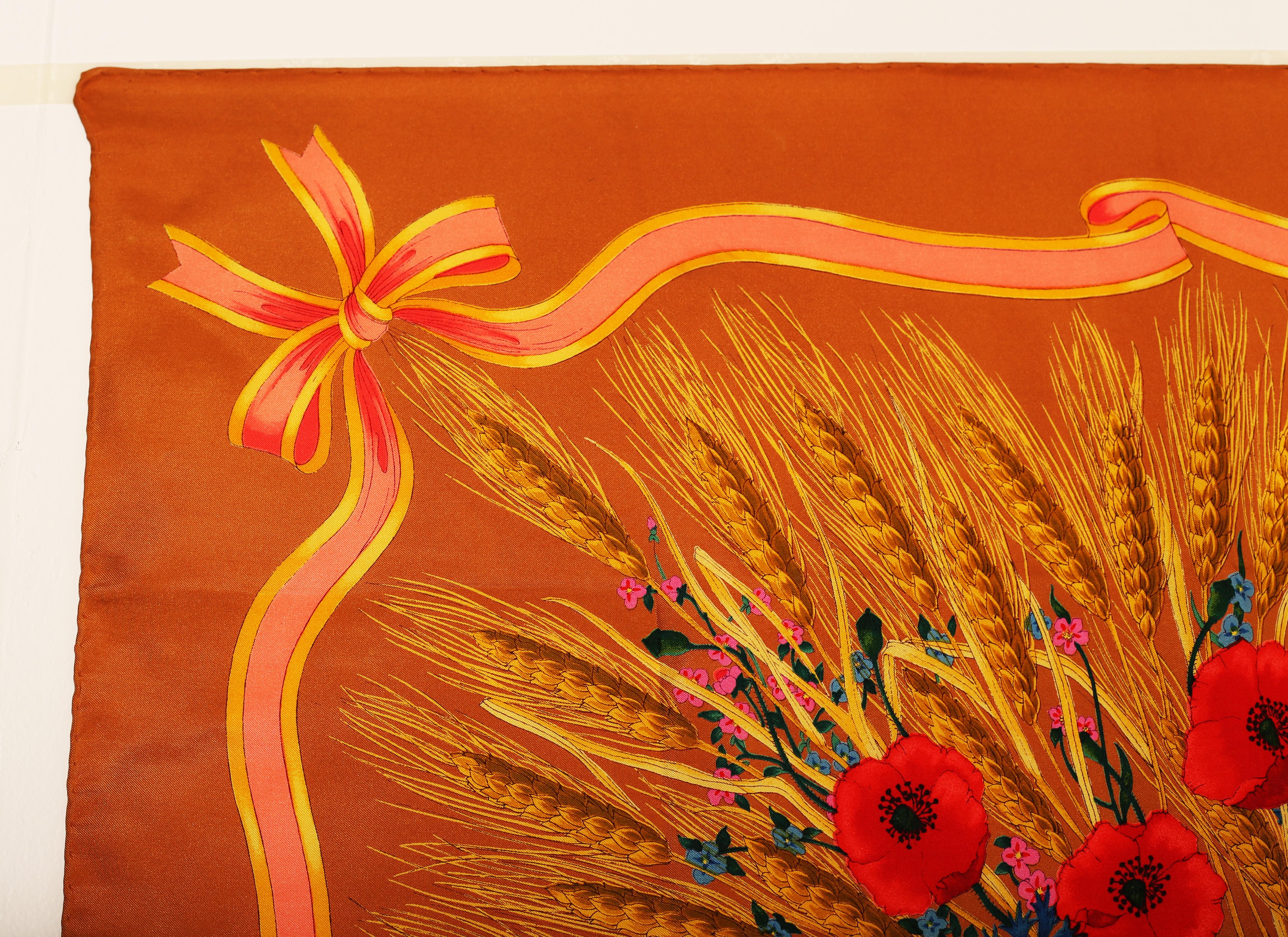 Gucci Spighe Wheat und Weizen und  Mohnblumen signiert von Vittorio Acornero 1960er-1970er Jahre im Zustand „Gut“ im Angebot in  Bilbao, ES