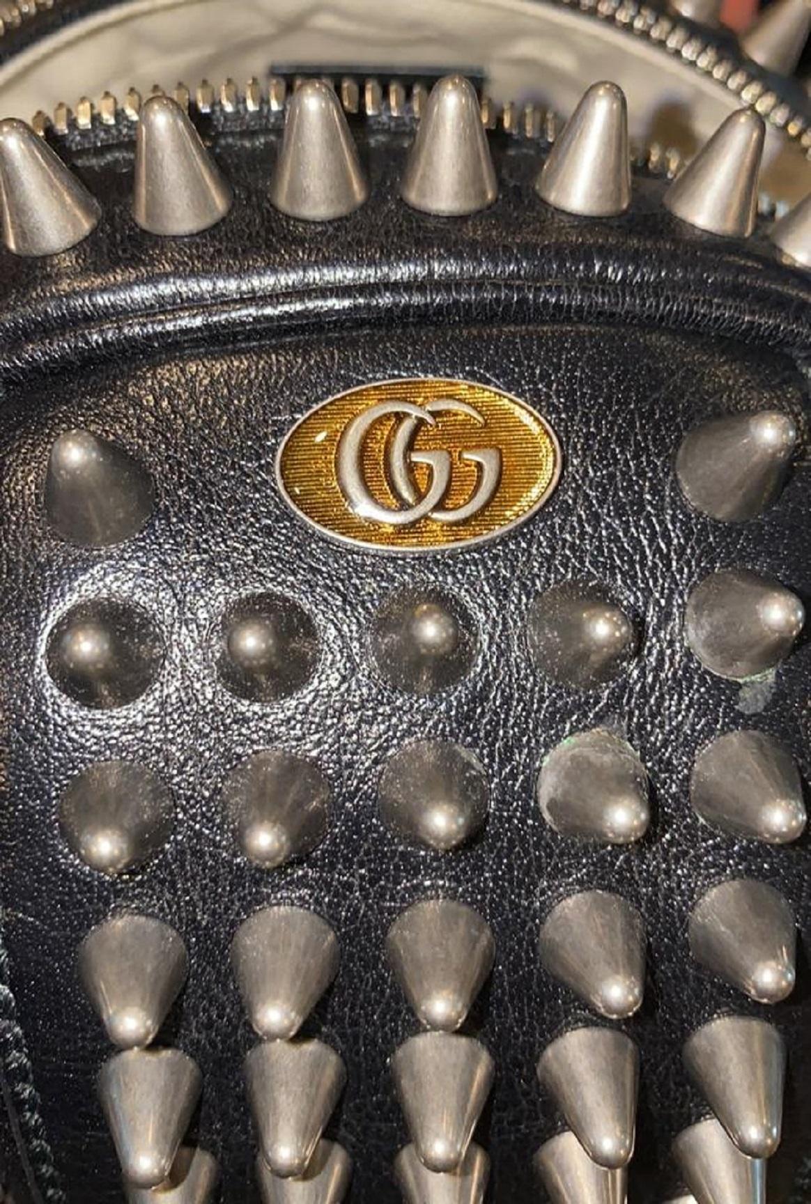 gucci spiked basketball bag