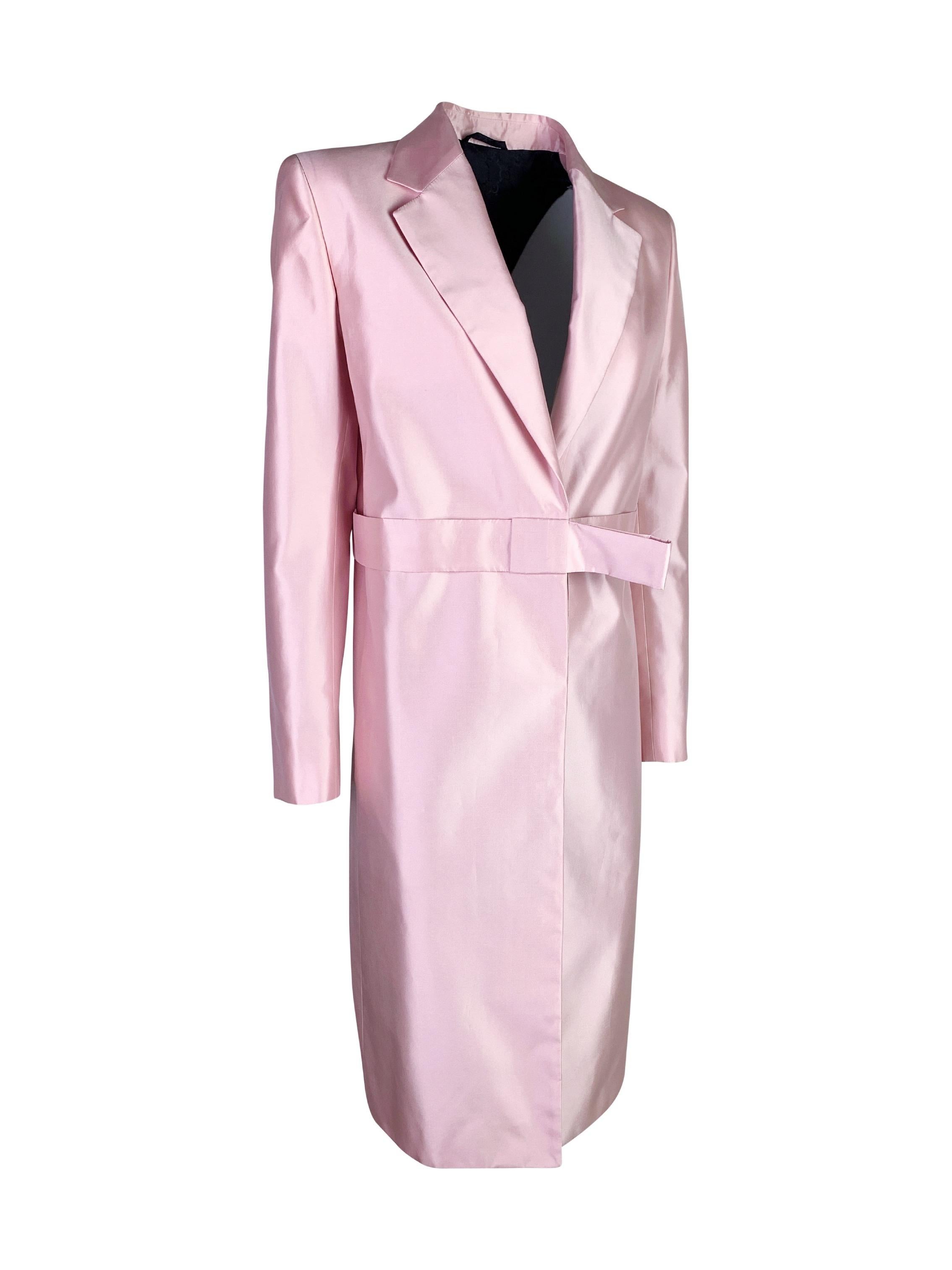 pink satin coat