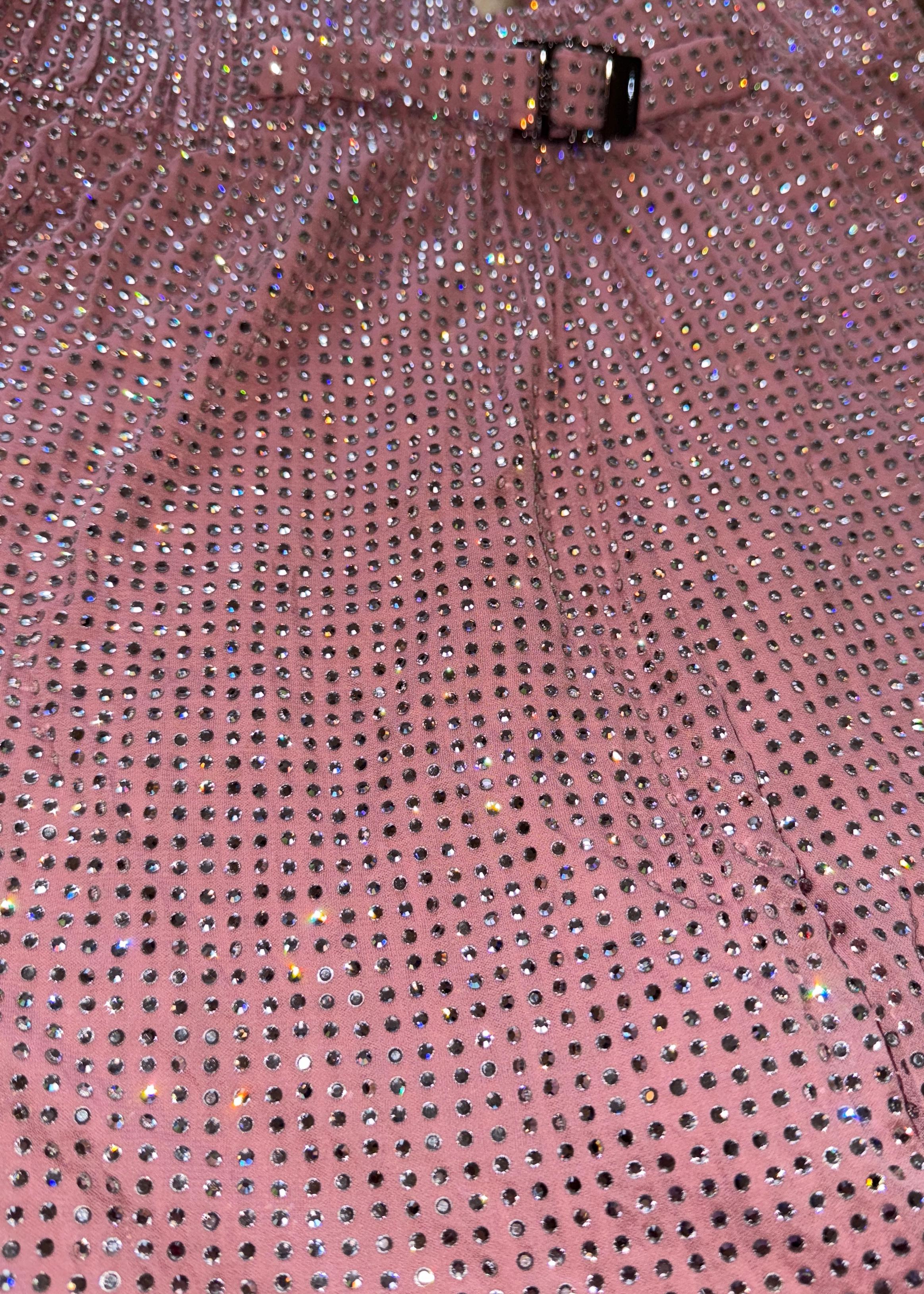 Gucci Primavera 2000 Pasarela Rosa Pantalones Adornados con Cristales Swarovski en venta 5