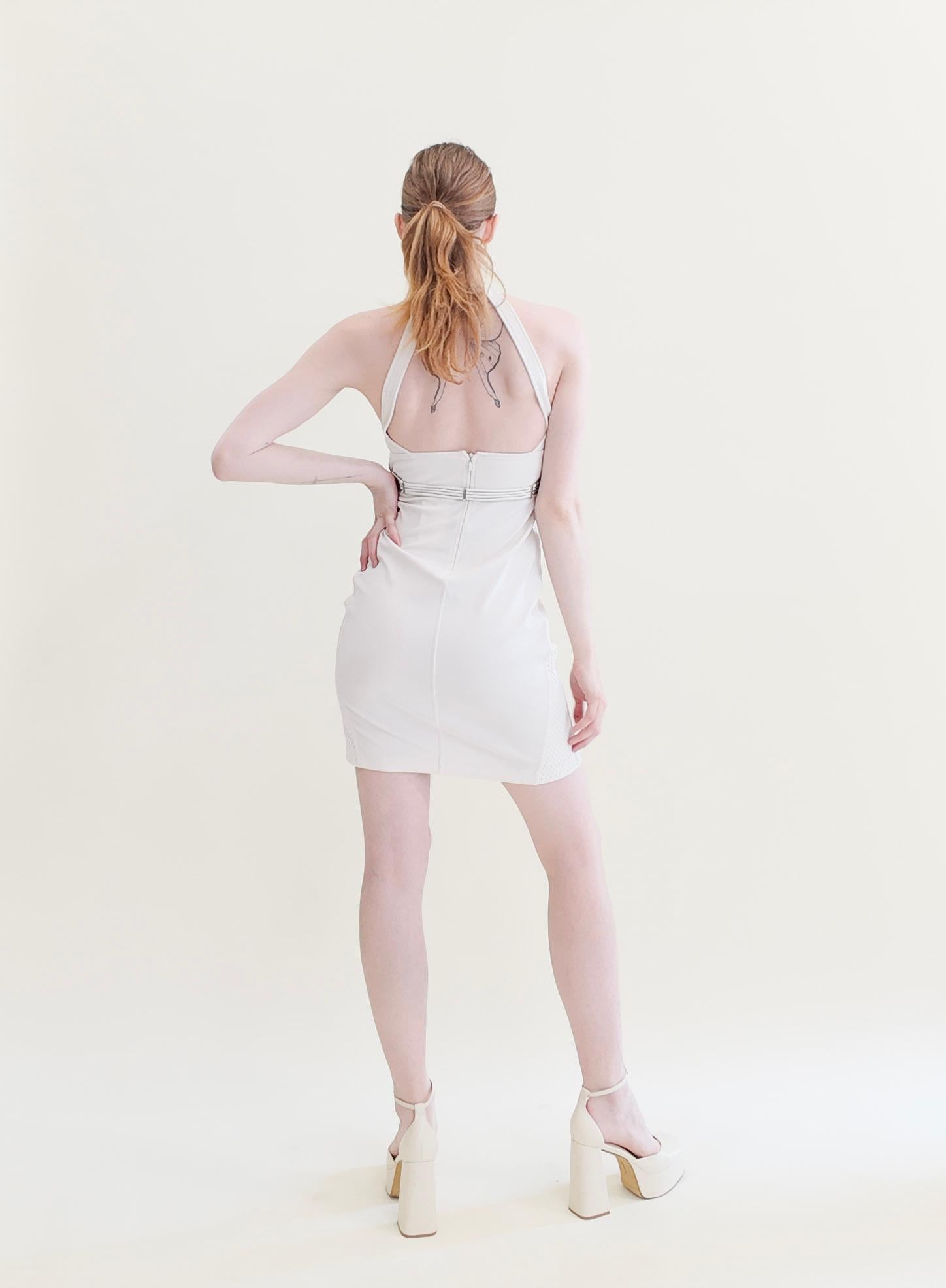 Gucci Spring 2010 White Belted Mini Dress For Sale 1