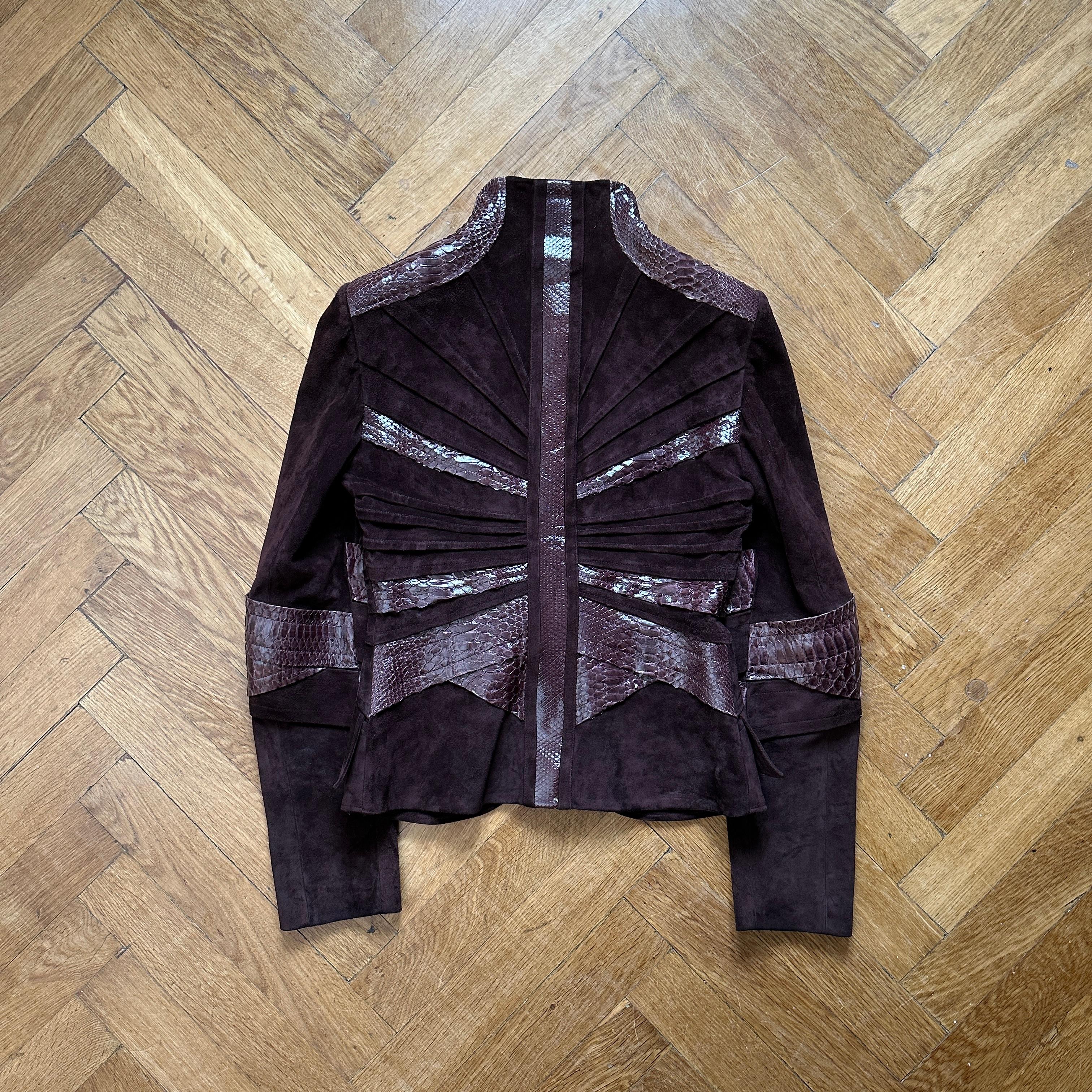 Gucci Spring/Summer 2004 Python Suede Paneled Jacket by Tom Ford 5