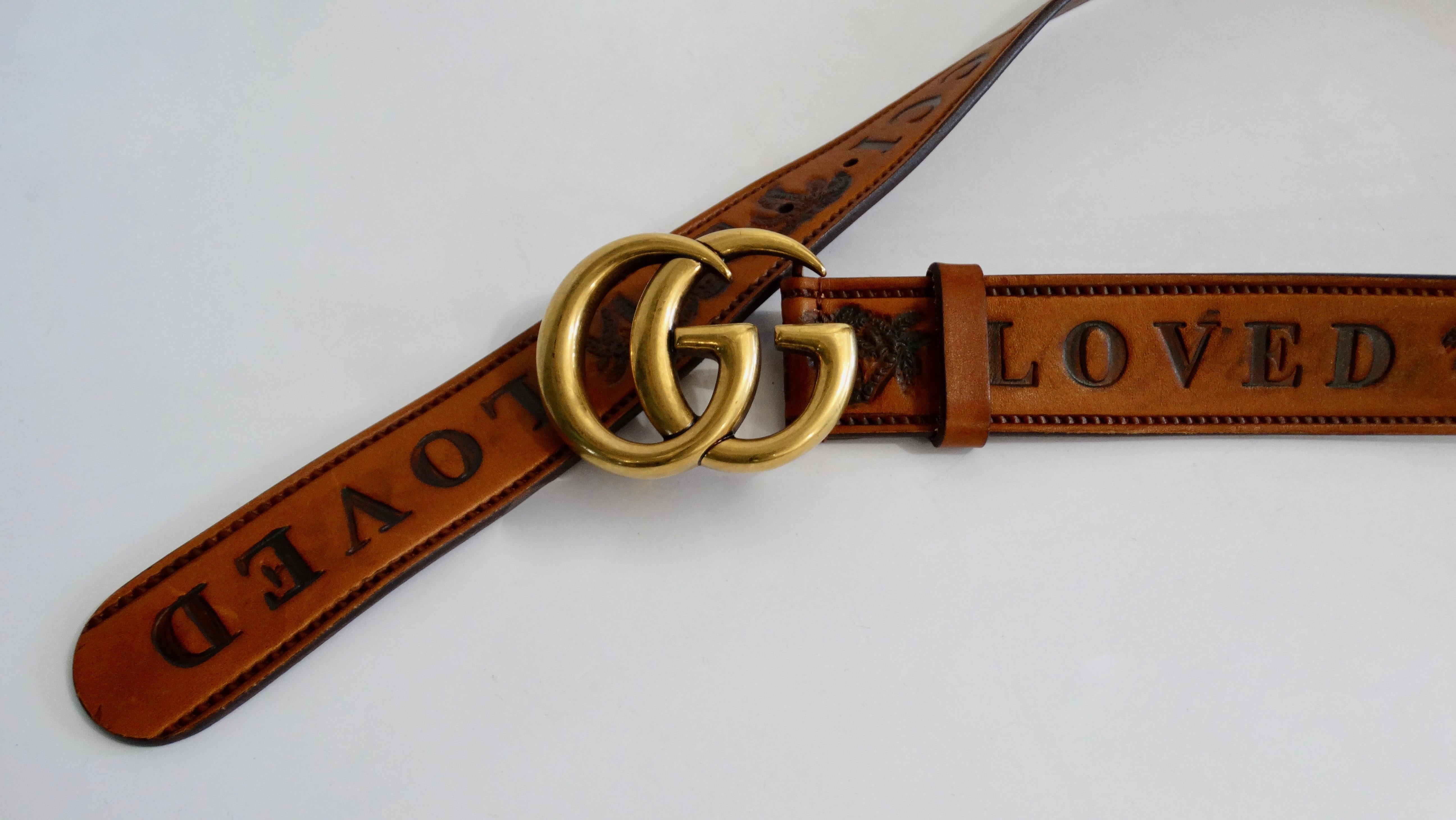 gucci belt logo