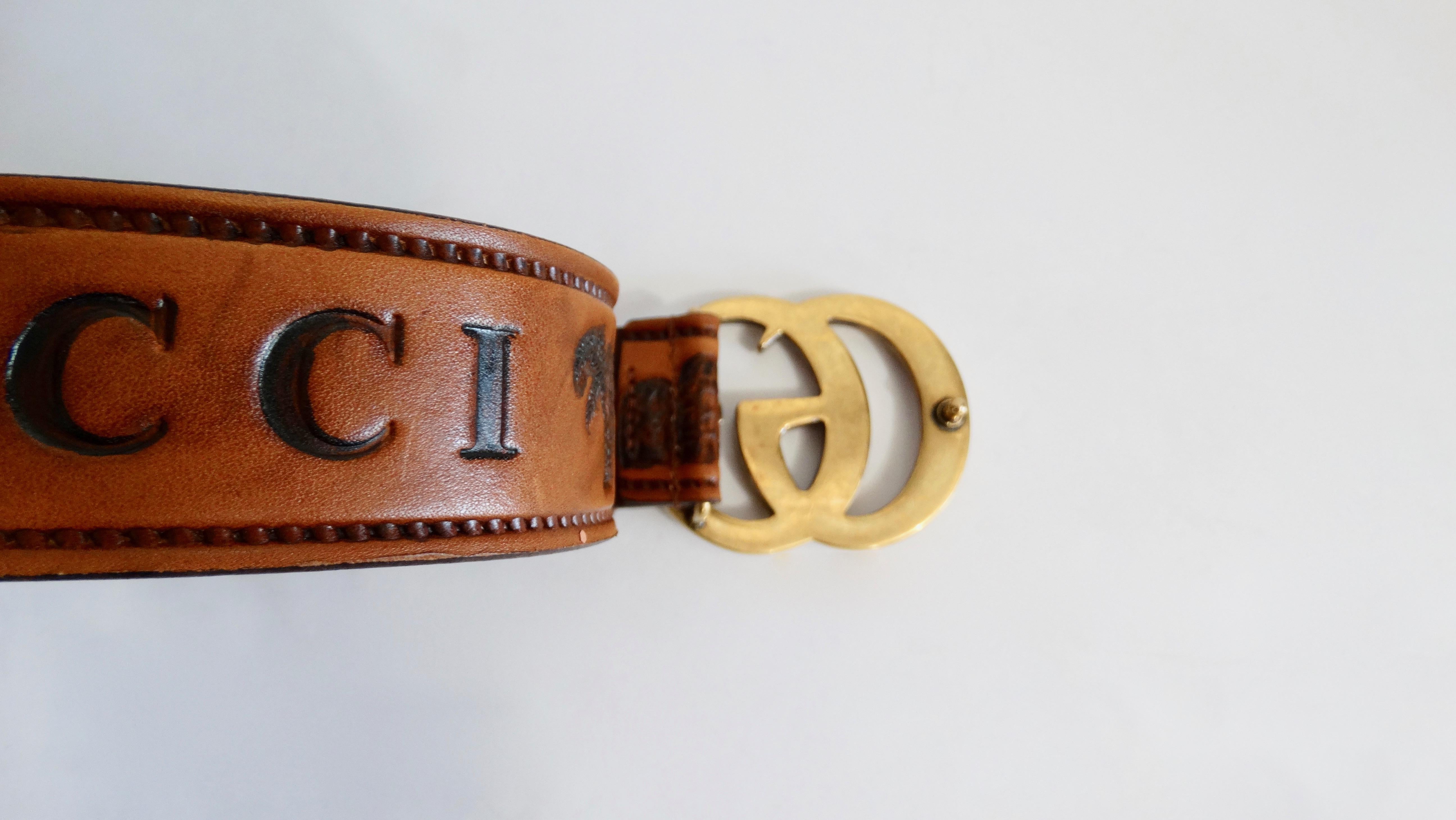 Brown Gucci Spring/Summer 2018 Logo Leather Belt