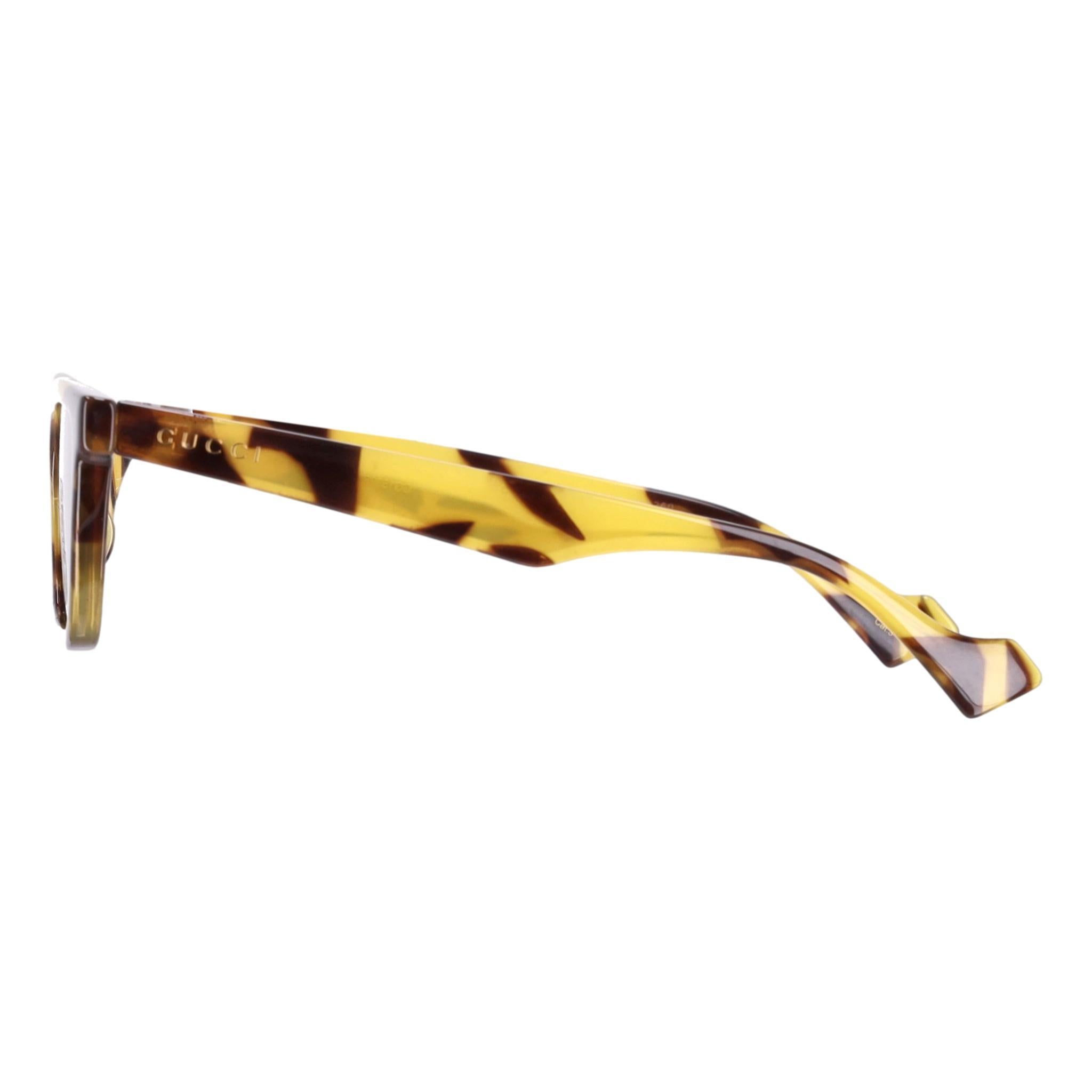 Brown Gucci Square Tortoise Sunglasses
