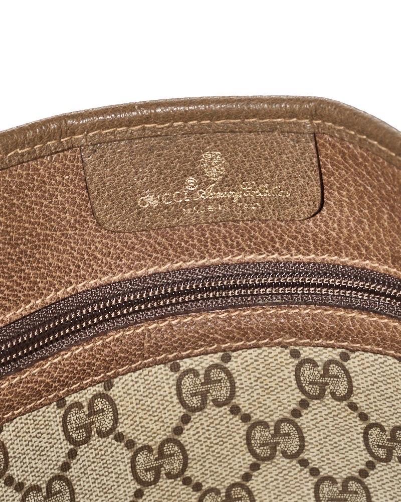Gucci Square Vintage Large GG Supreme Marrone Borsa a spalla For Sale 6