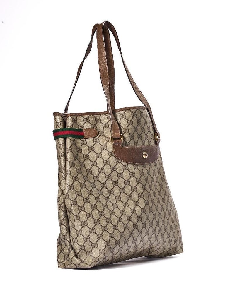Gucci Square Vintage Large GG Supreme Marrone Borsa a spalla im