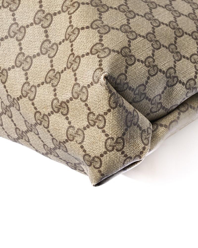 Gucci Square Vintage Large GG Supreme Marrone Borsa a spalla In Good Condition For Sale In Torre Del Greco, IT