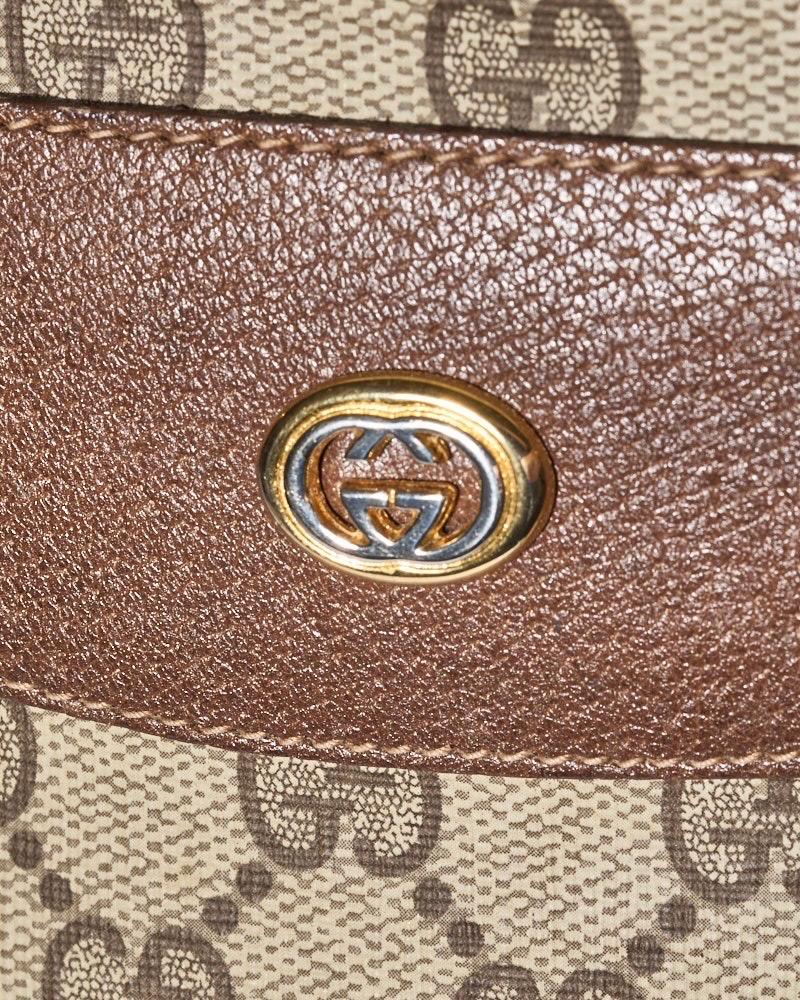 Women's Gucci Square Vintage Large GG Supreme Marrone Borsa a spalla For Sale