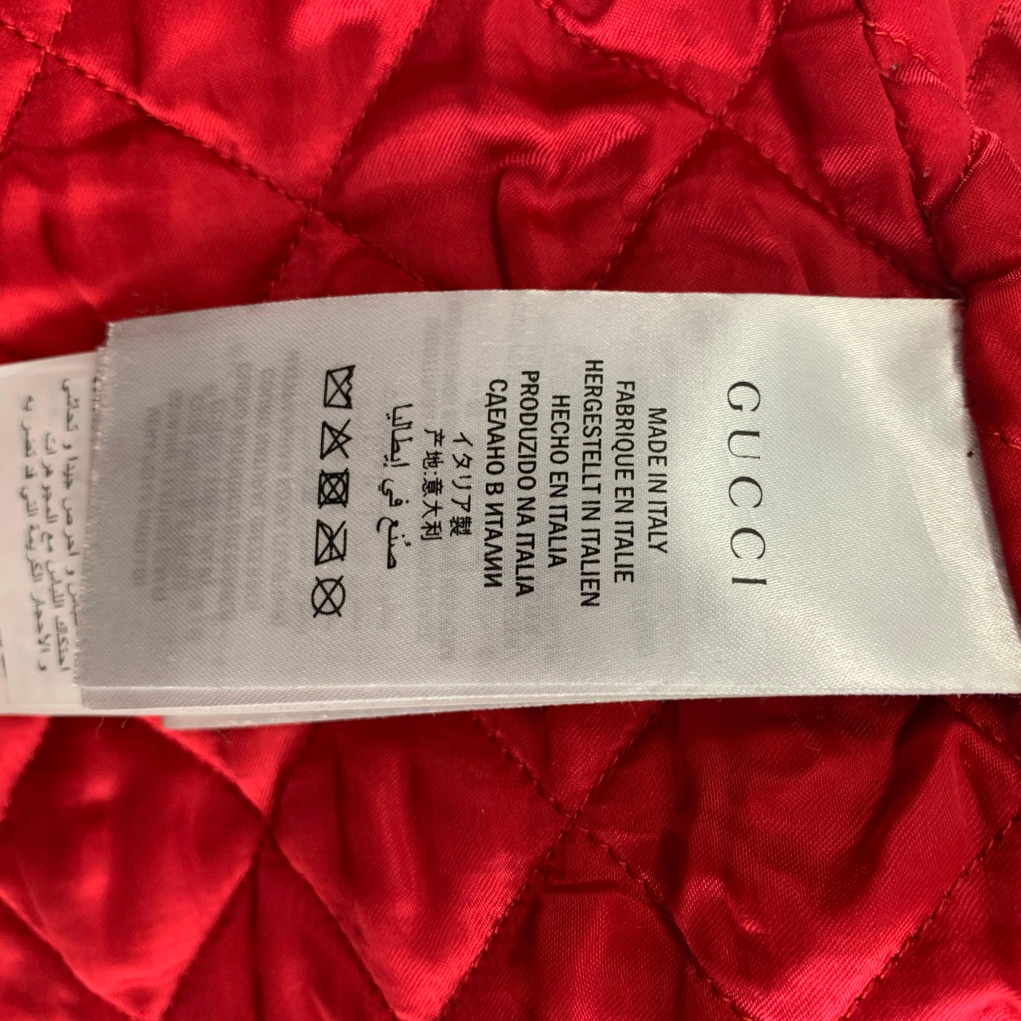 Women's GUCCI SS 17 Size M Black Distressed Leather Studded Biker Jacket