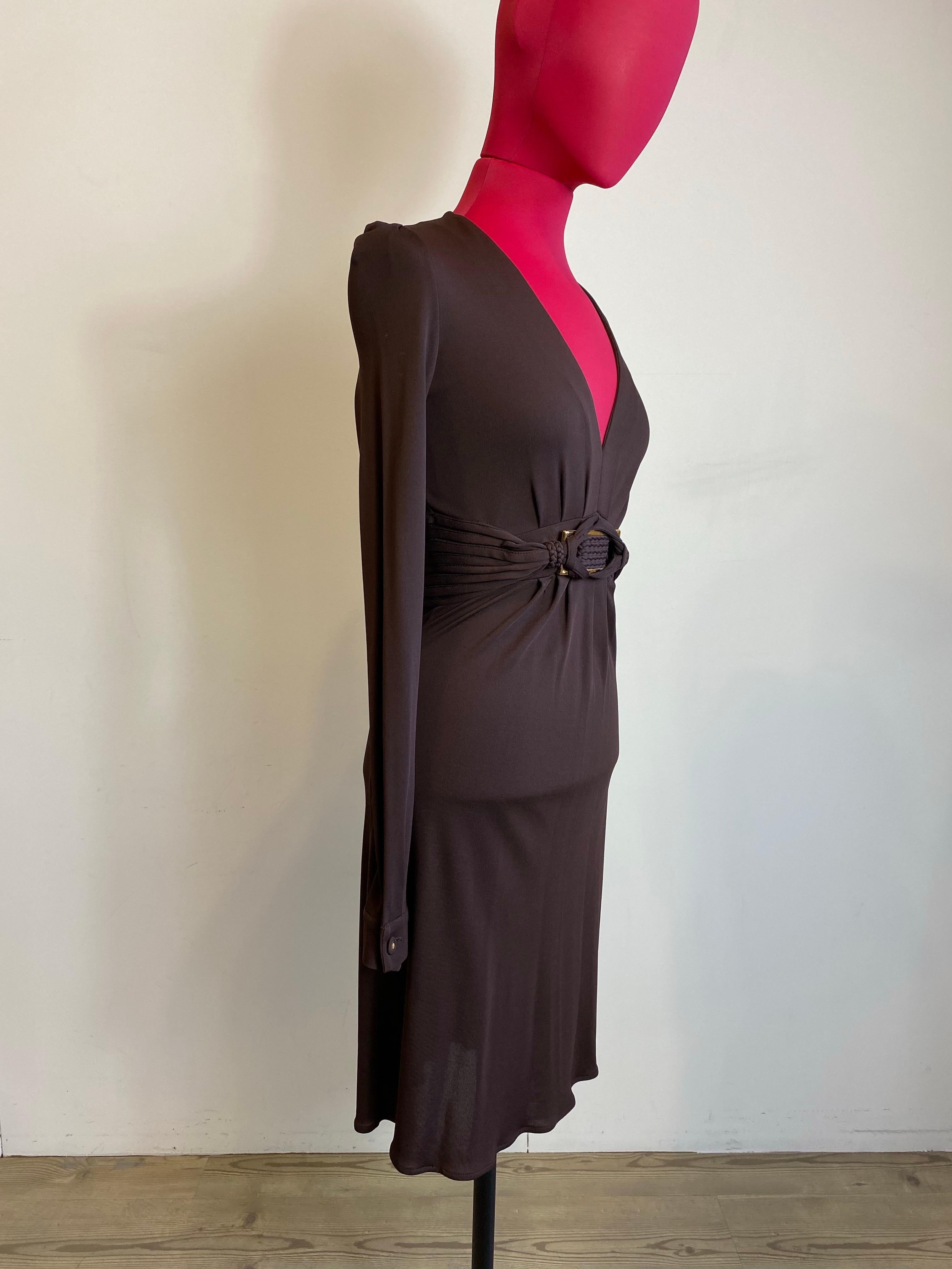 Women's or Men's Gucci SS 2007 Longuette Brown Dress For Sale