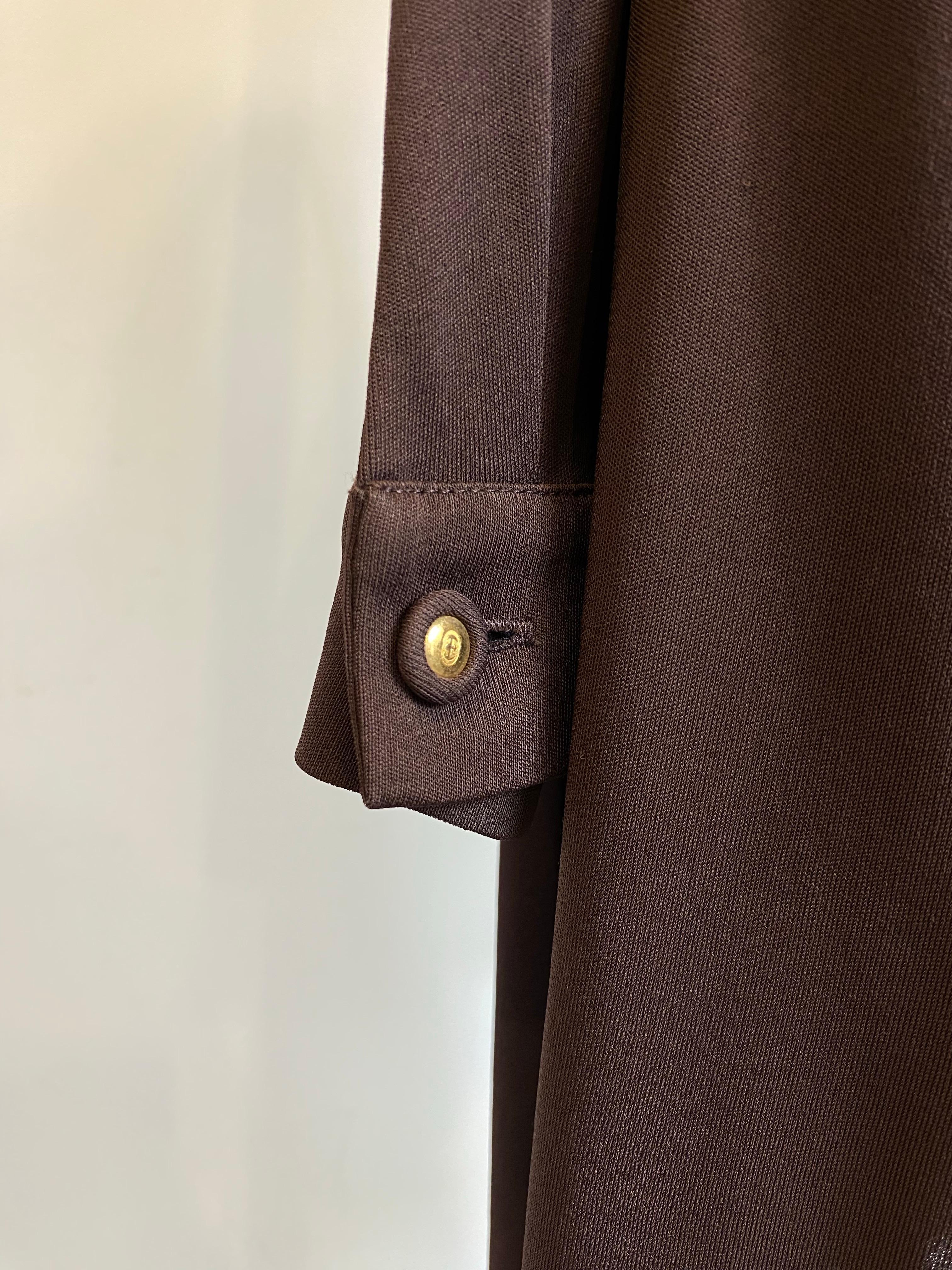 Gucci SS 2007 Longuette Brown Dress For Sale 1