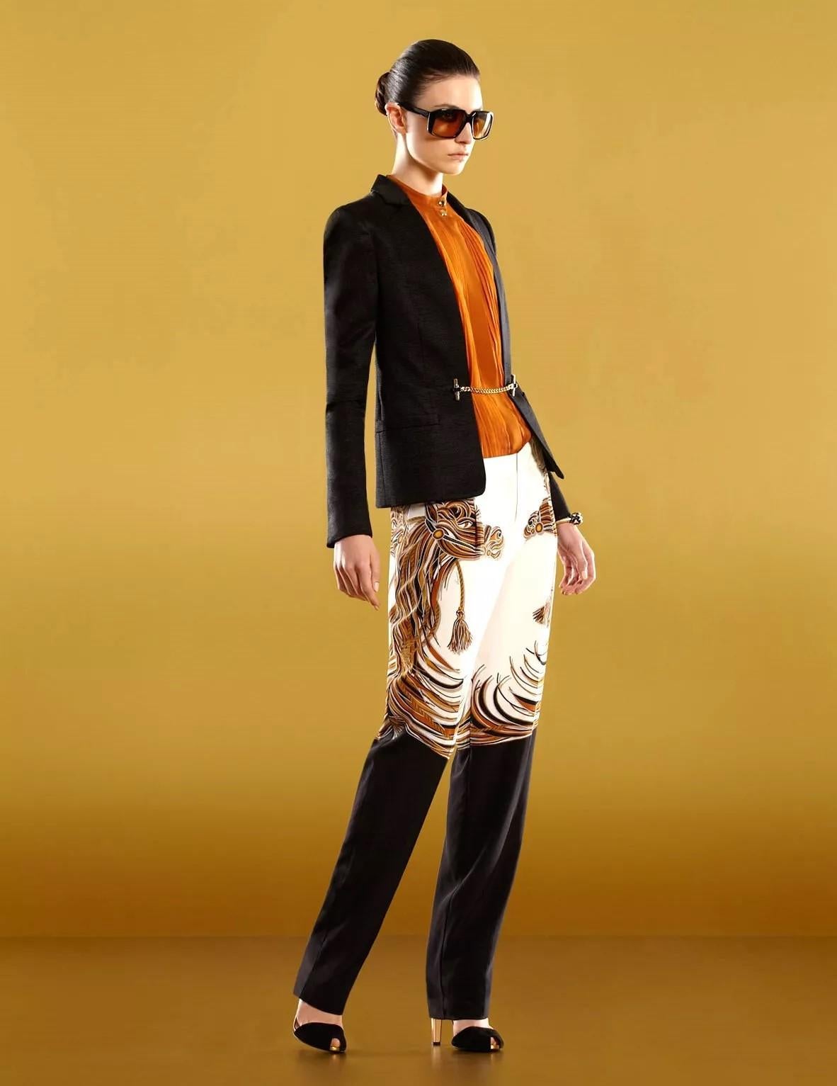 Gucci SS 2012 Silk Trousers Runway For Sale 7