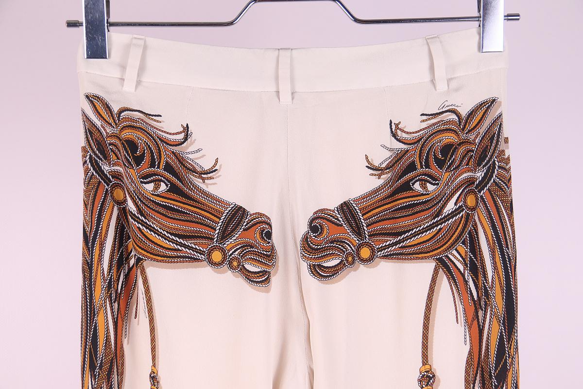Gucci SS 2012 Silk Trousers Runway In Good Condition For Sale In Алматинский Почтамт, KZ