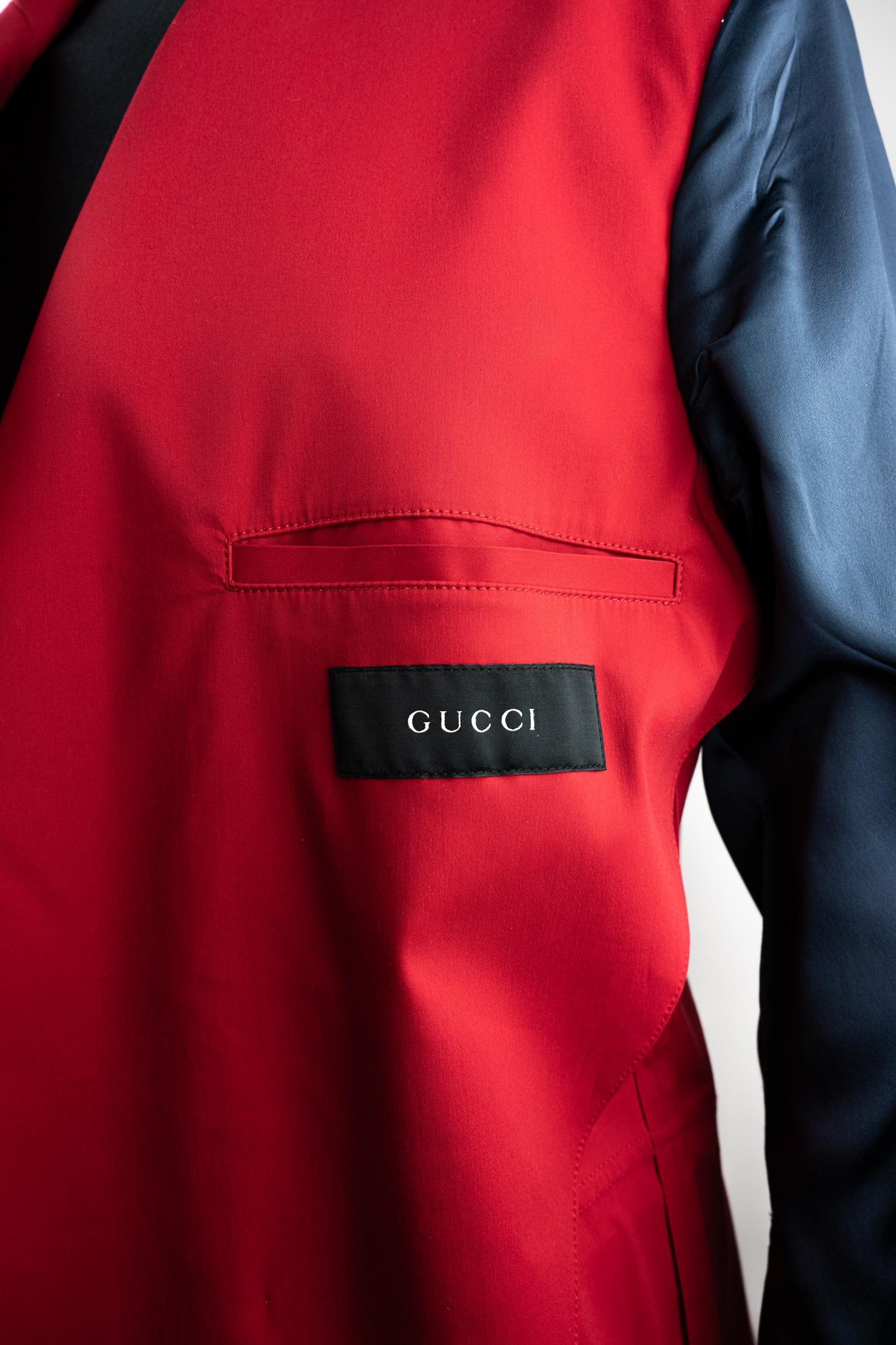 Red Gucci SS 2015 sartorial jacket For Sale