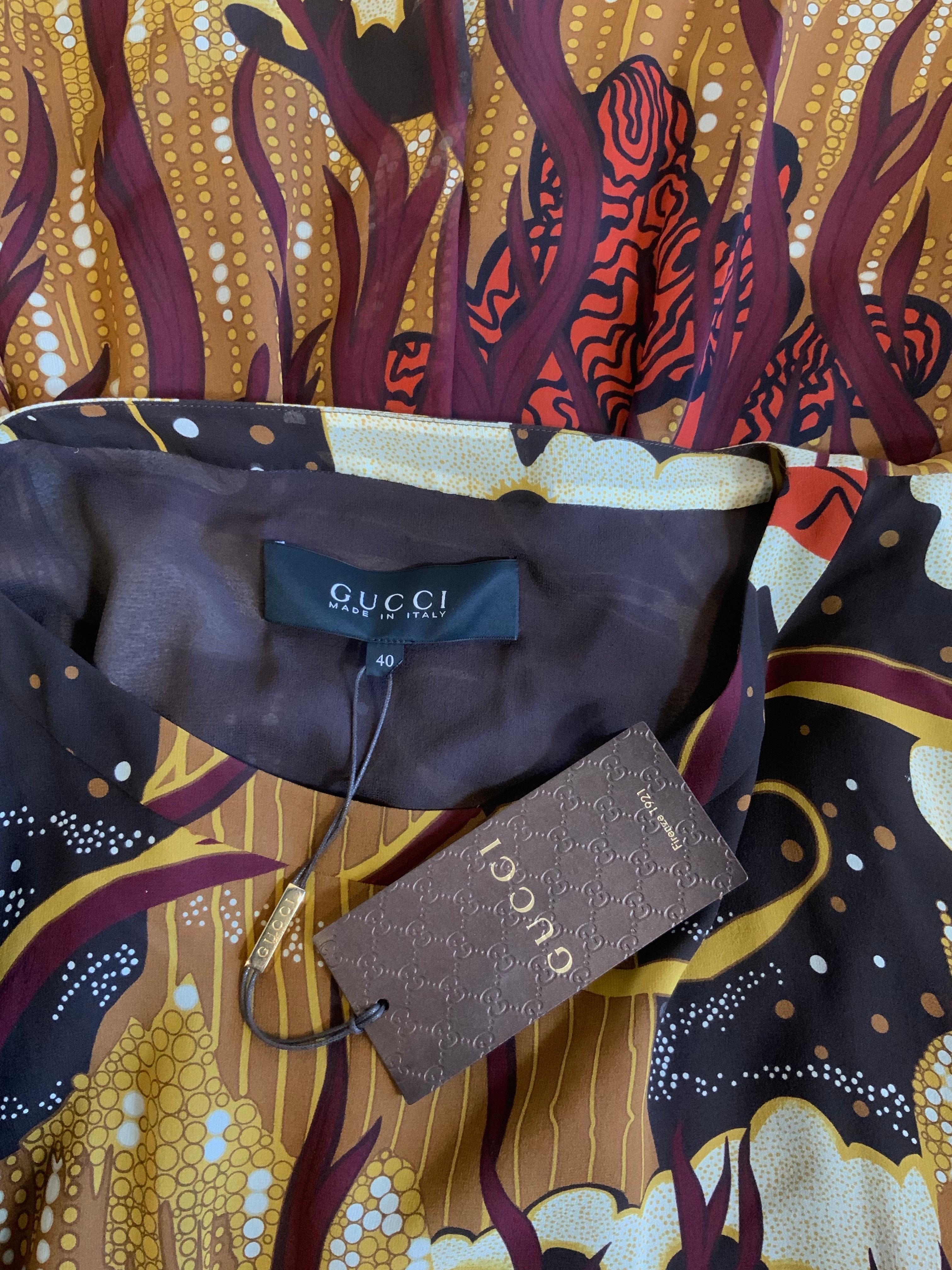 Gucci SS 2015 silk Dress For Sale 5