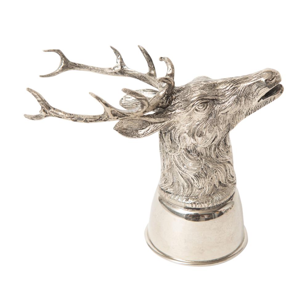 Gucci Stag Stirrup Cups, Silver Plated Brass, Signed 2