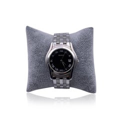 Gucci Stainless Steel 5500 M Black Dial Wrist Watch Unisex