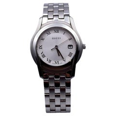 Gucci Stainless Steel 5500 M Wrist Watch Date Indicator