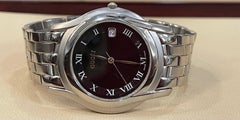 Gucci Stainless Steel Black Dial 5500L Roman Numeral Swiss Watch Unisex