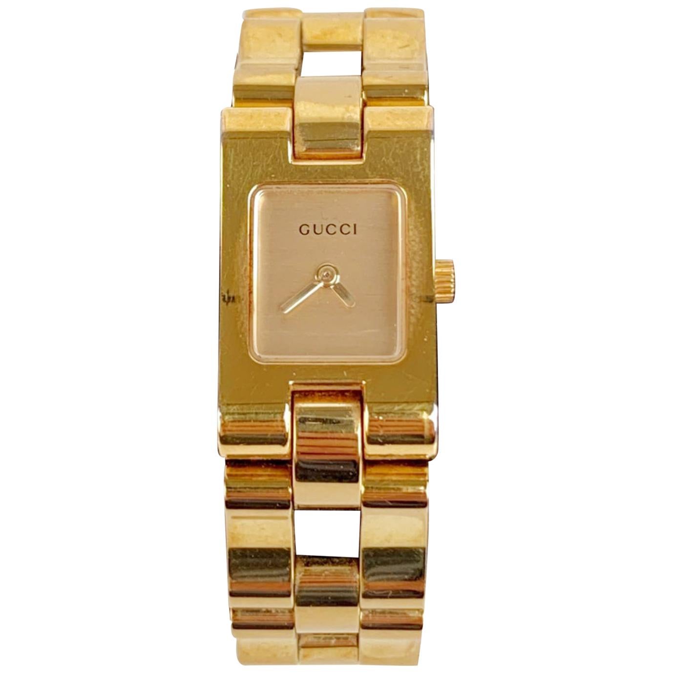 Gucci Stainless Steel Gold Plated Mod 