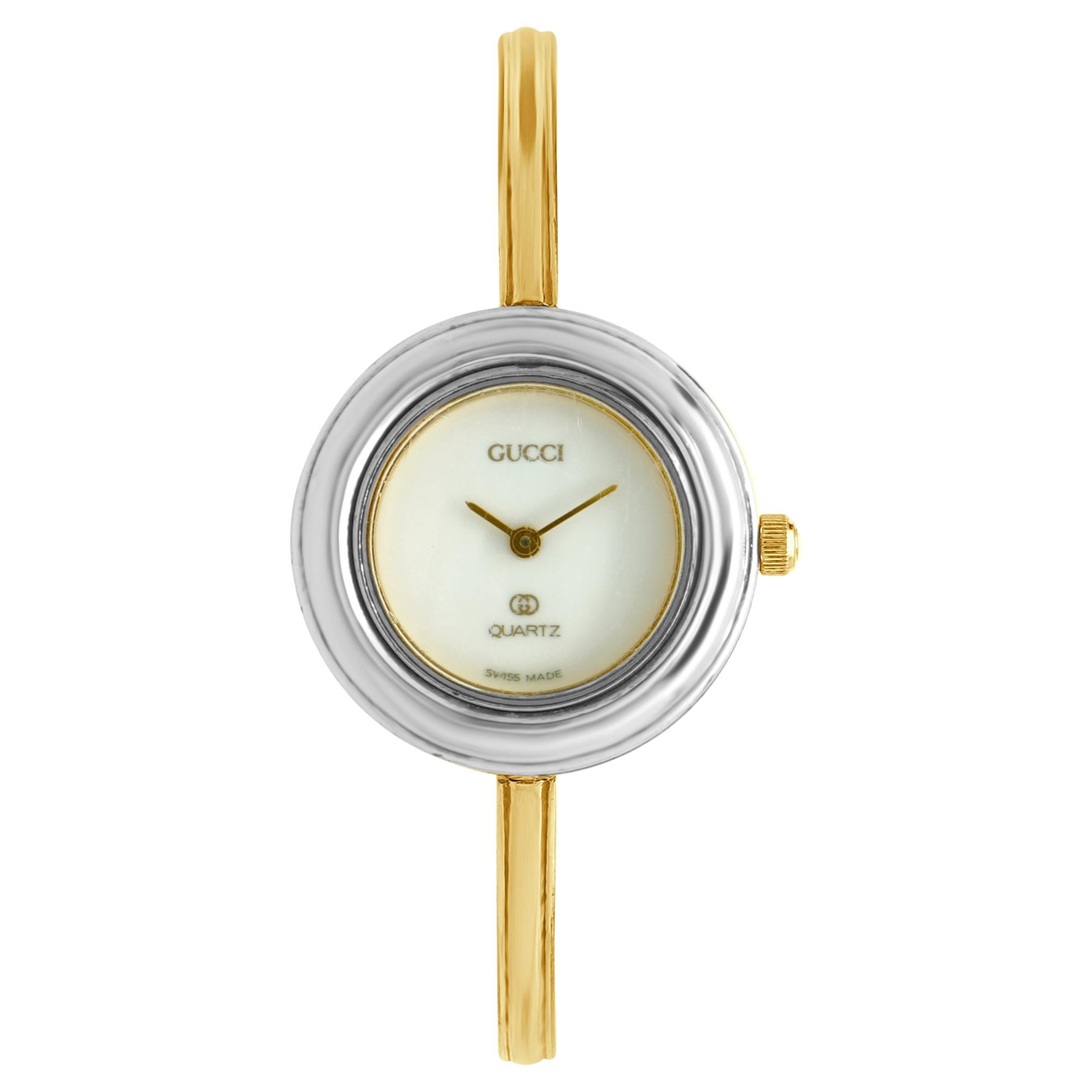 Gucci Stainless Steel Interchangeable Bezel Ladies Watch