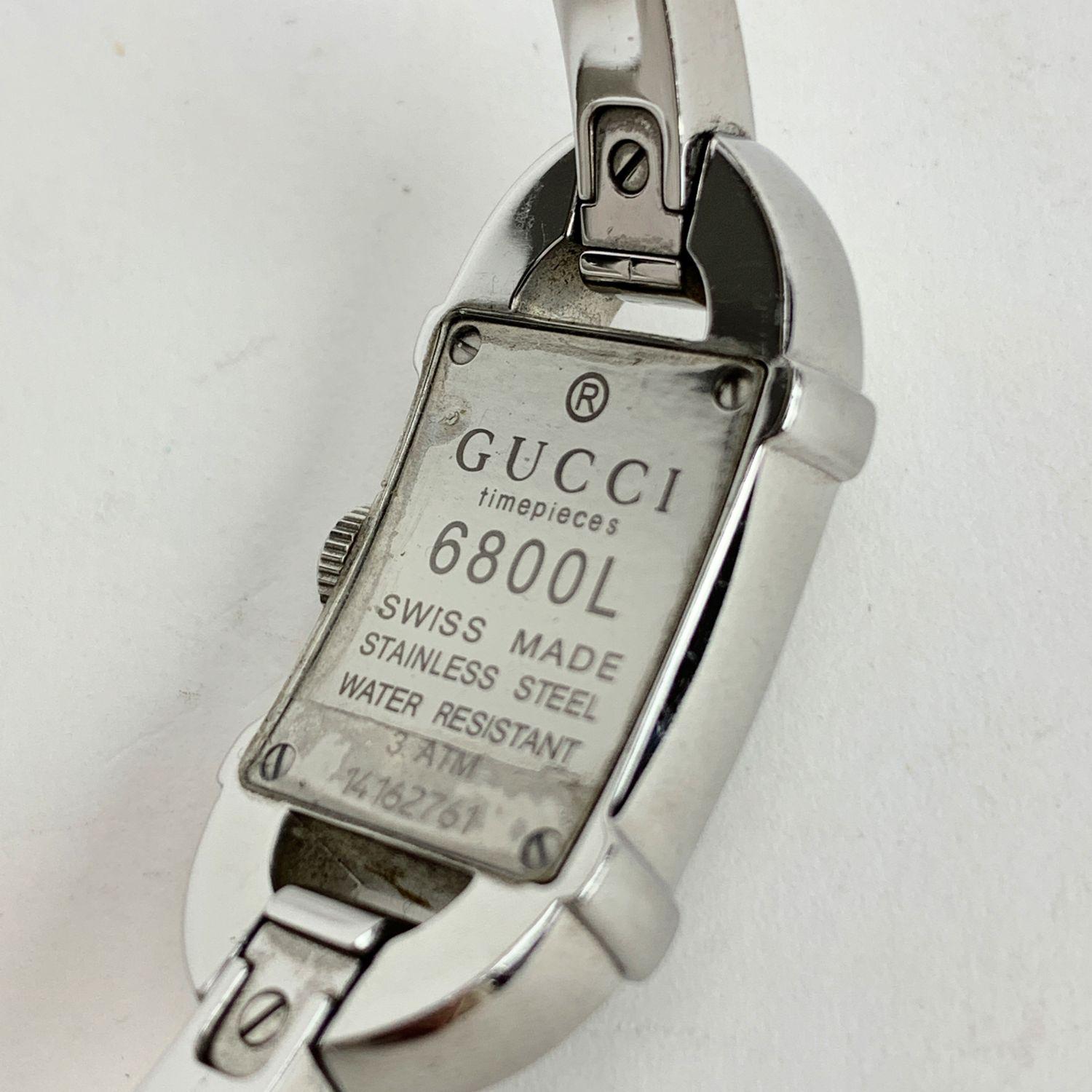 Gucci Stainless Steel Ladies Mod 6800 L Wrist Watch Quartz 2