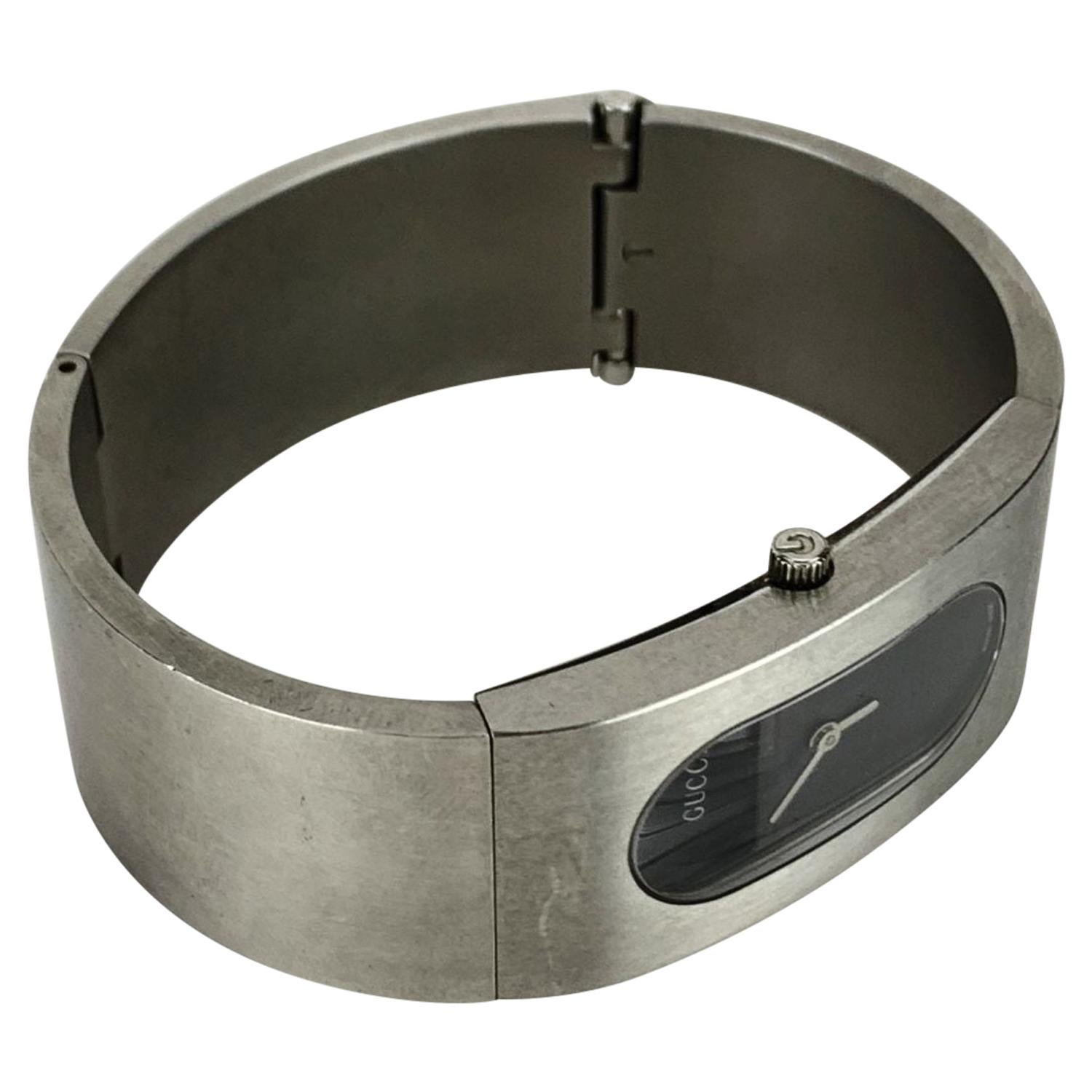 Gucci Stainless Steel Mod 2400 L Bangle Bracelet Wrist Watch