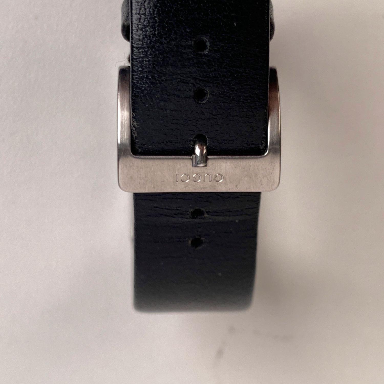 vintage gucci watch black leather band