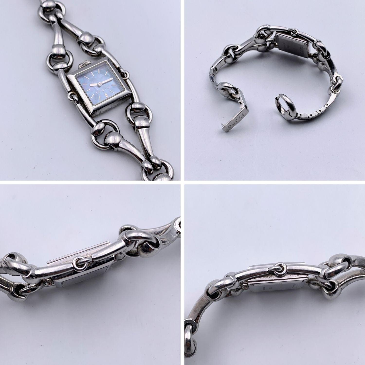 Gucci Stainless Steel Mod Signoria 116.5 Horsebit Wrist Watch In Good Condition In Rome, Rome