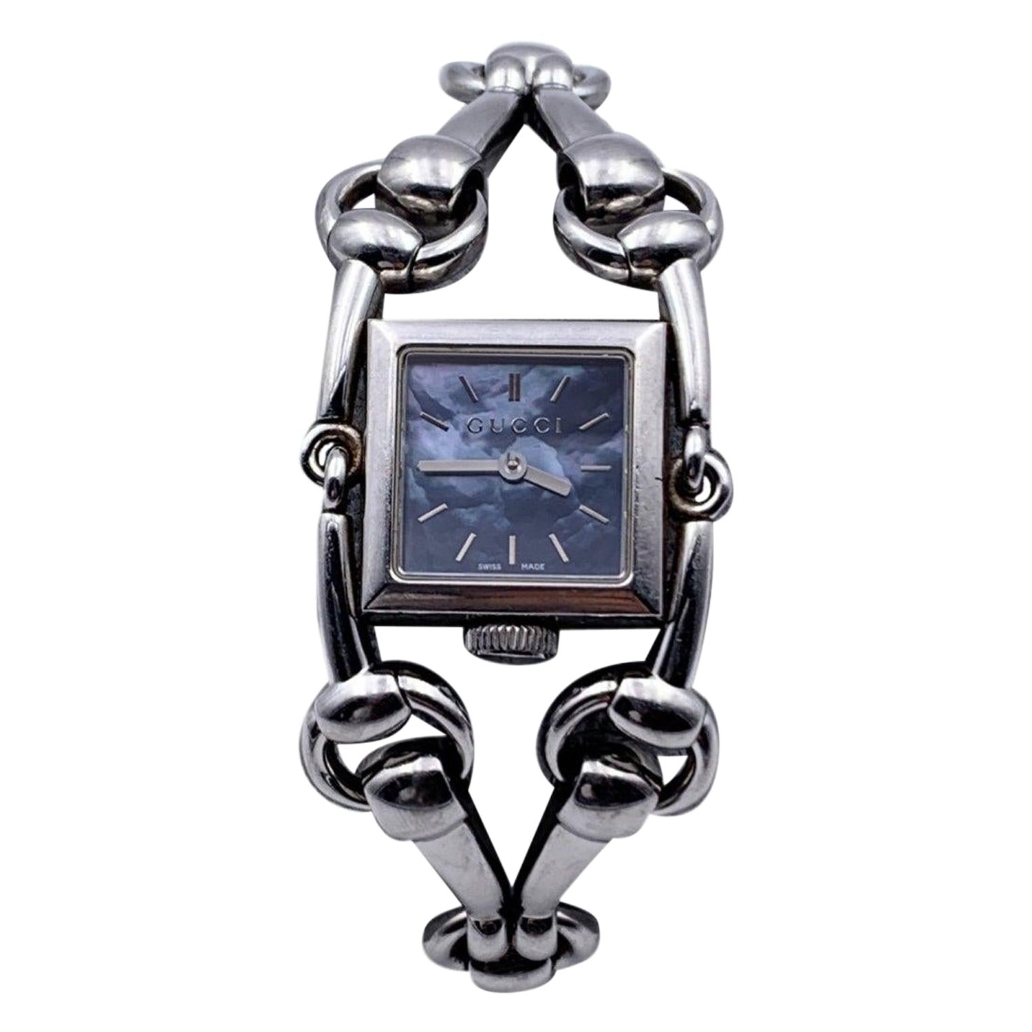 Gucci Stainless Steel Mod Signoria 116.5 Horsebit Wrist Watch