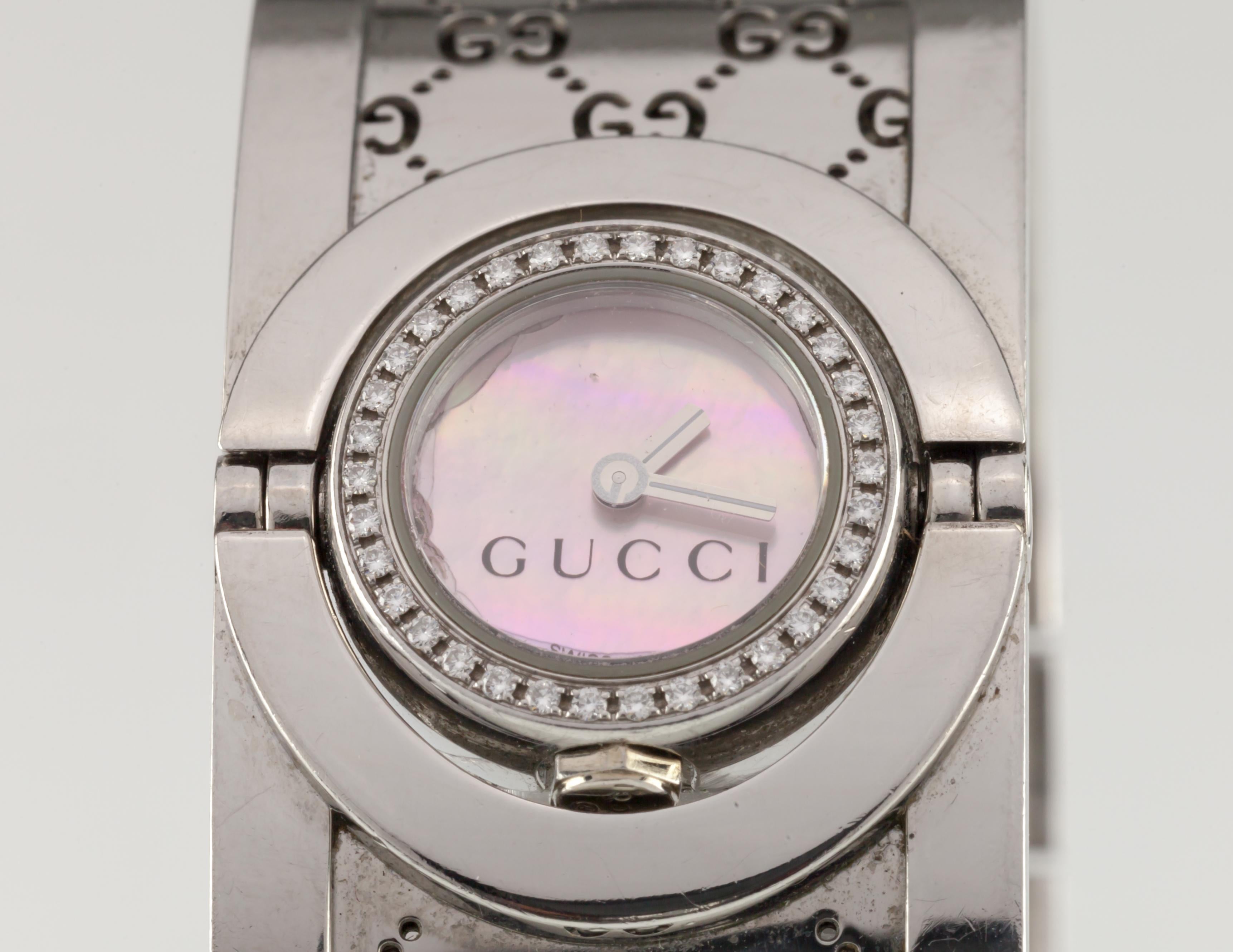 gucci twirl diamond watch