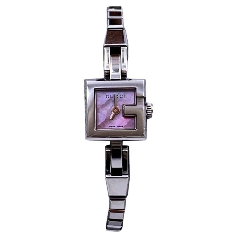 Gucci Stainless Steel Women G Wrist Watch 102 Pink Dial