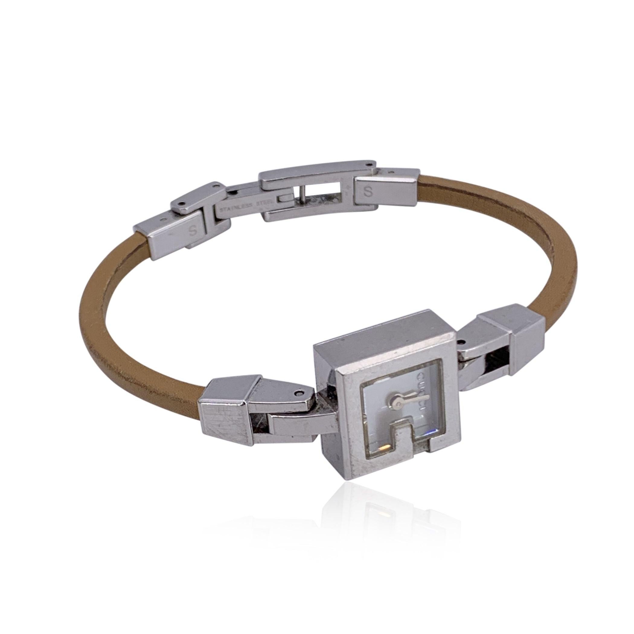 Gucci Reloj de Pulsera G Mujer Acero Inoxidable 102 Esfera Blanca Gris en venta