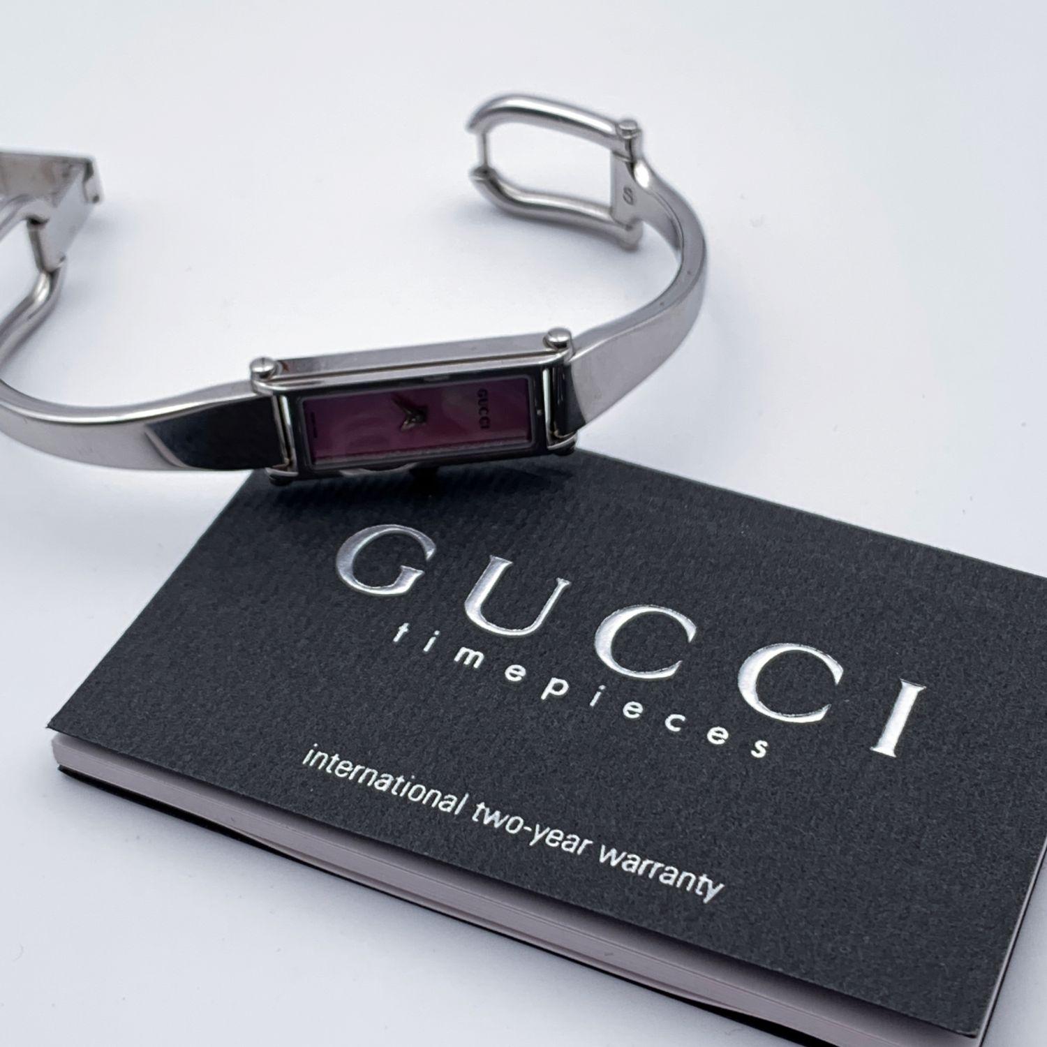 Gucci Stainless Steel Women Mod 1500 L Wrist Watch Pink Dial In Excellent Condition In Rome, Rome