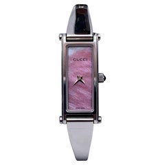 Gucci Stainless Steel Women Mod 1500 L Wrist Watch Pink Dial