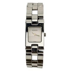 Gucci Stainless Steel Wrist Watch Mod 2305 L Quartz White Dial