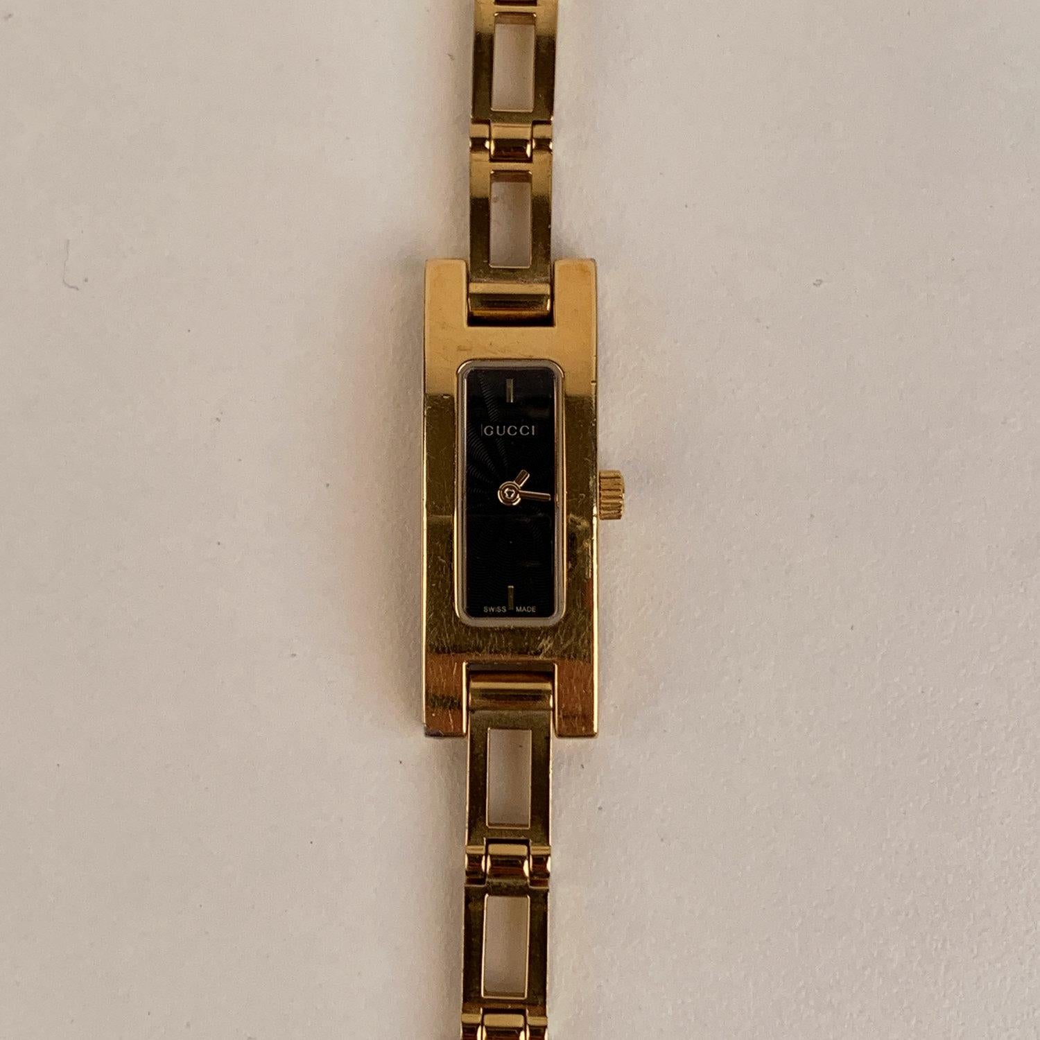 Gucci Stainless Vintage Gold Steel Wrist Ladies Watch Mod 3900L Quartz 3