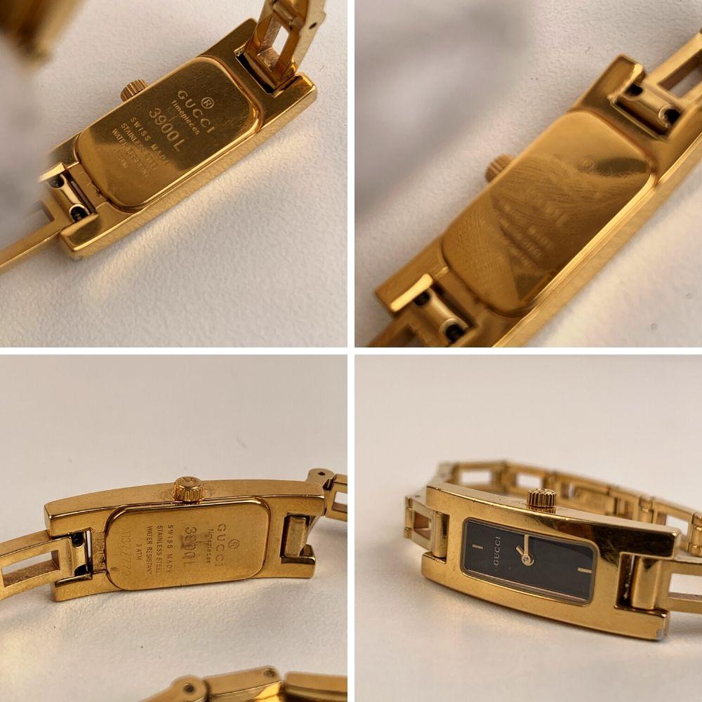 Gucci Stainless Vintage Gold Steel Wrist Ladies Watch Mod 3900L Quartz In Excellent Condition In Rome, Rome