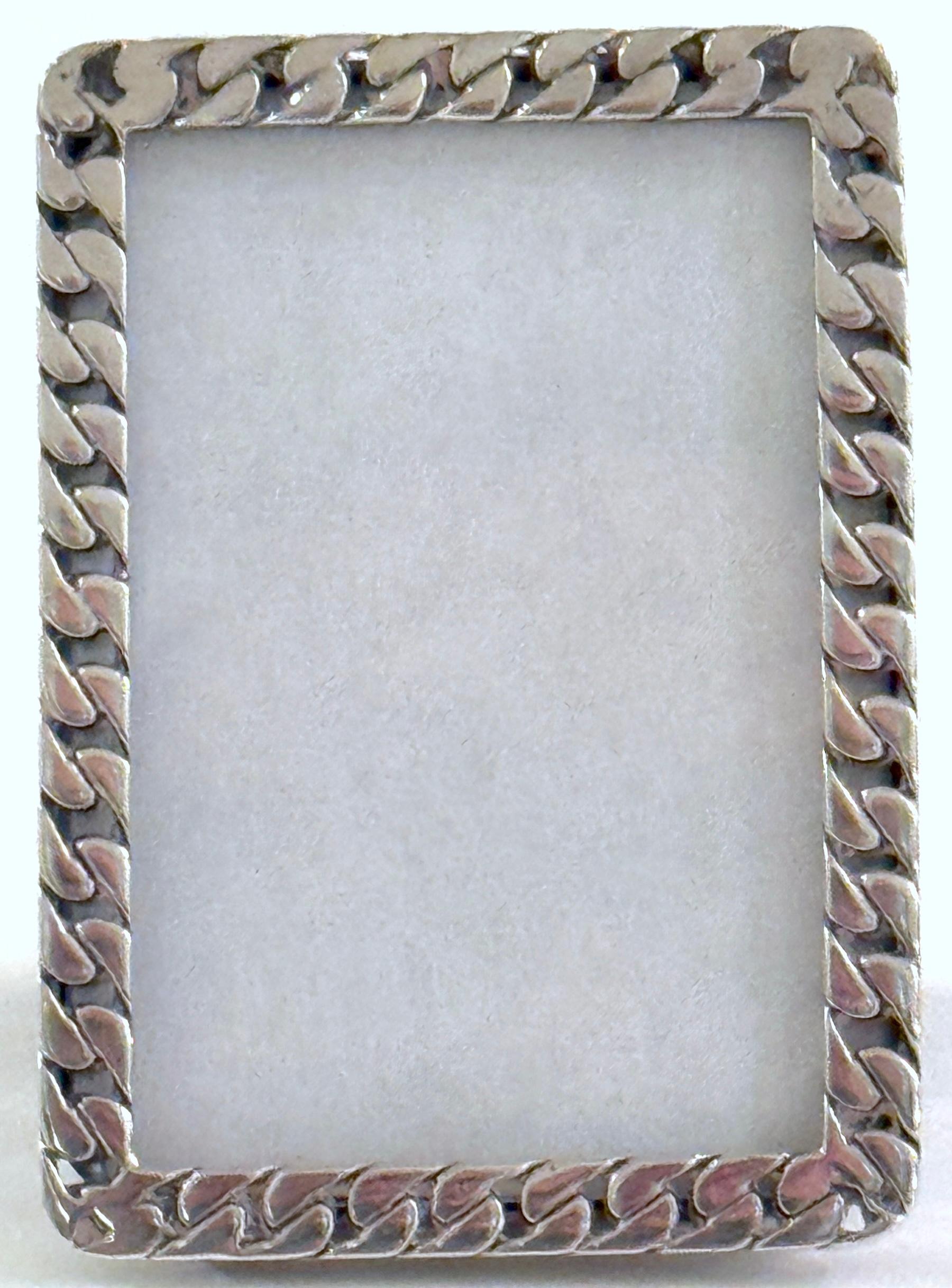Gucci Bilderrahmen aus Sterling mit Kettengliedern, um 1980 (Moderne) im Angebot