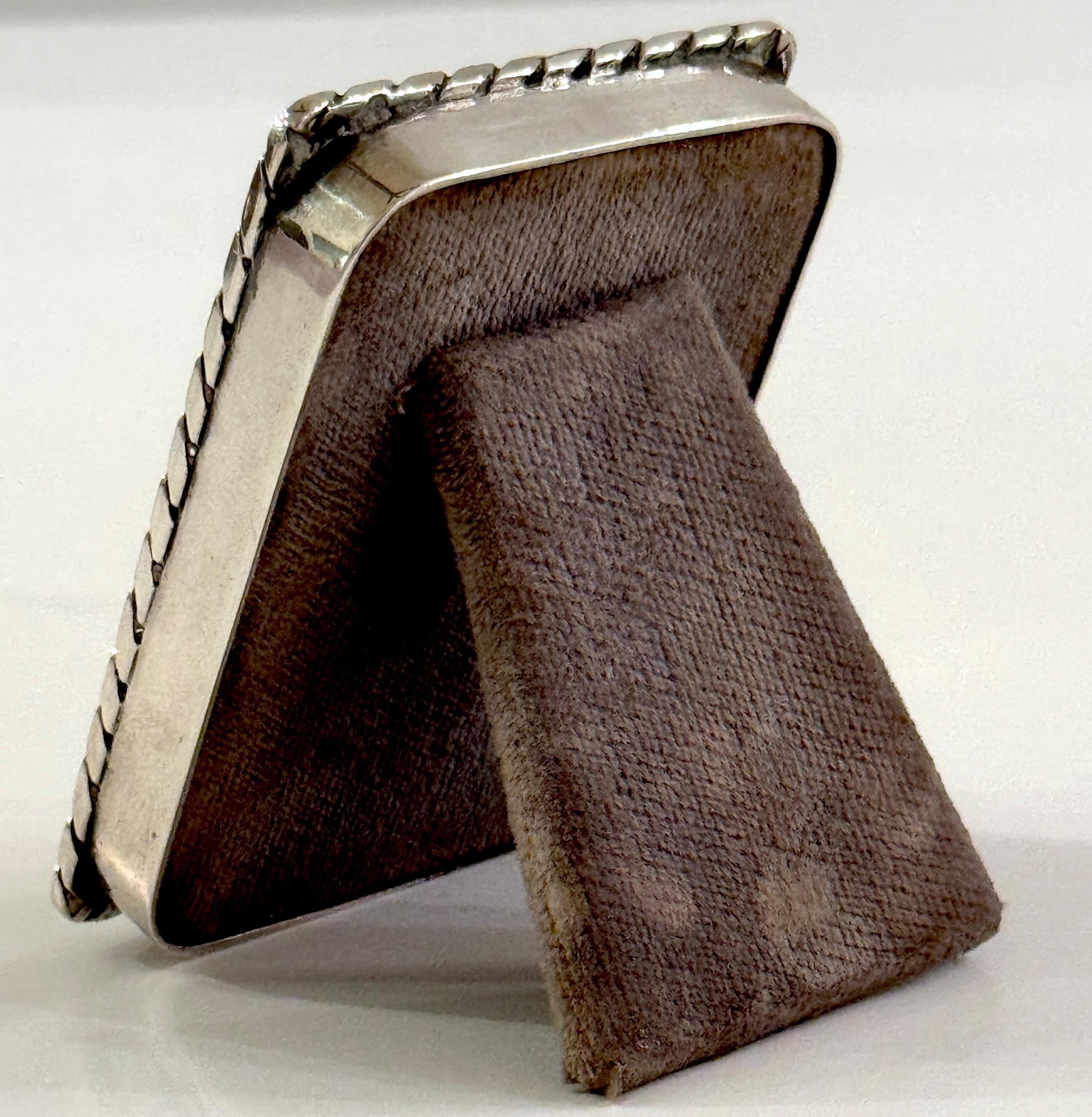 Gucci Bilderrahmen aus Sterling mit Kettengliedern, um 1980 im Zustand „Gut“ im Angebot in West Palm Beach, FL