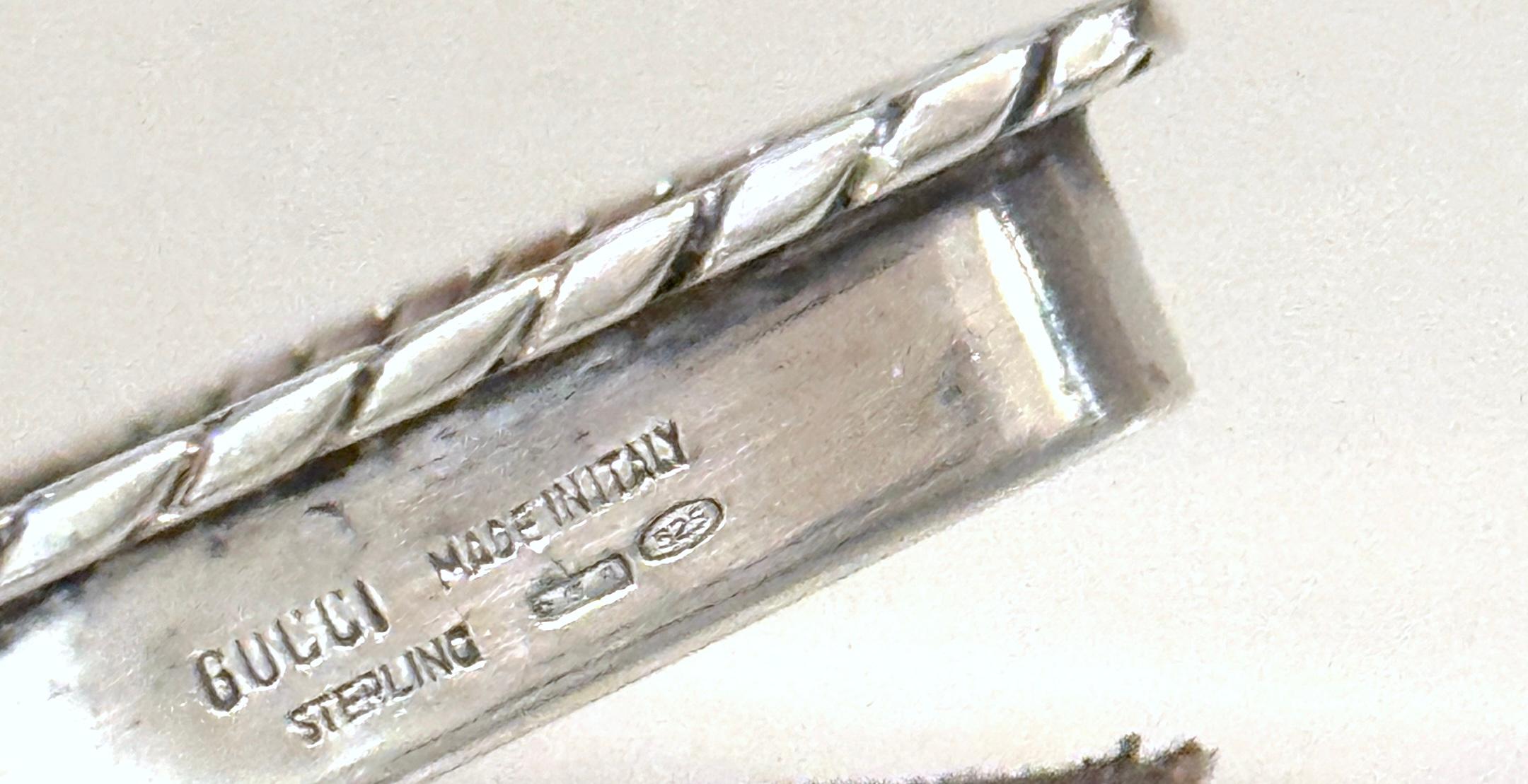 Gucci Bilderrahmen aus Sterling mit Kettengliedern, um 1980 (Sterlingsilber) im Angebot