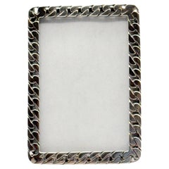Gucci Sterling Chainlink Picture Frame, Circa 1980