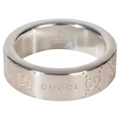 Gucci Sterling Silver  6mm Signature Ring