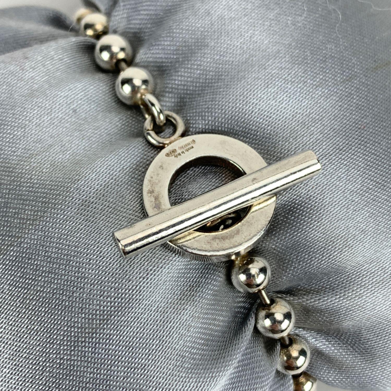silver boule chain necklace